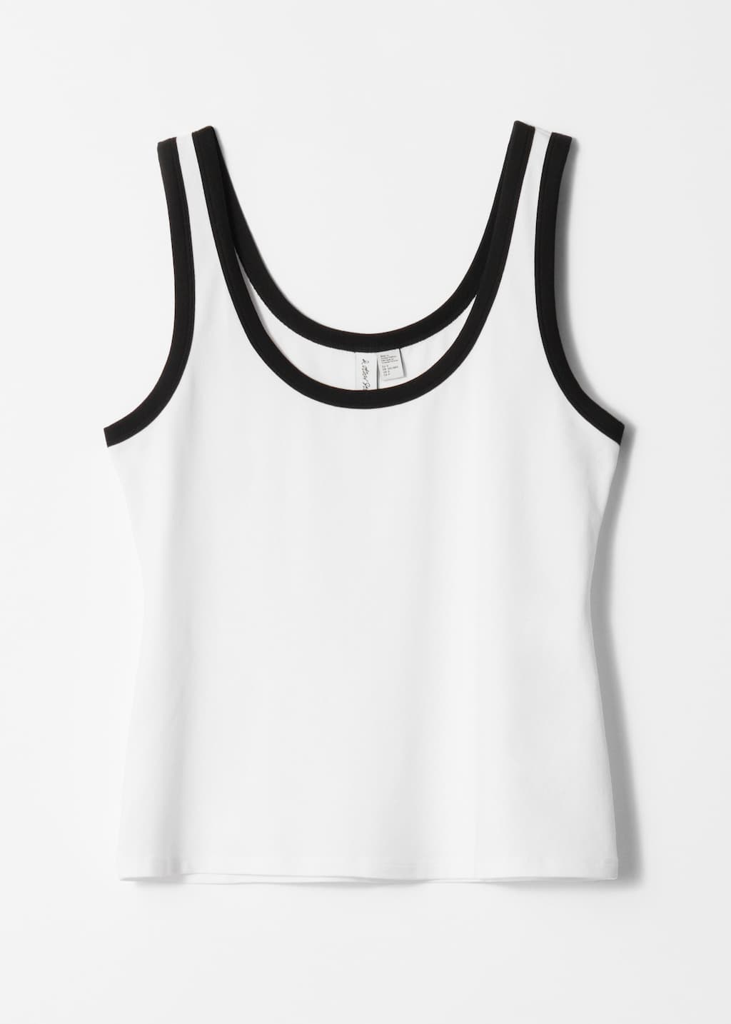 Image of Contrast-Trim Tank Top