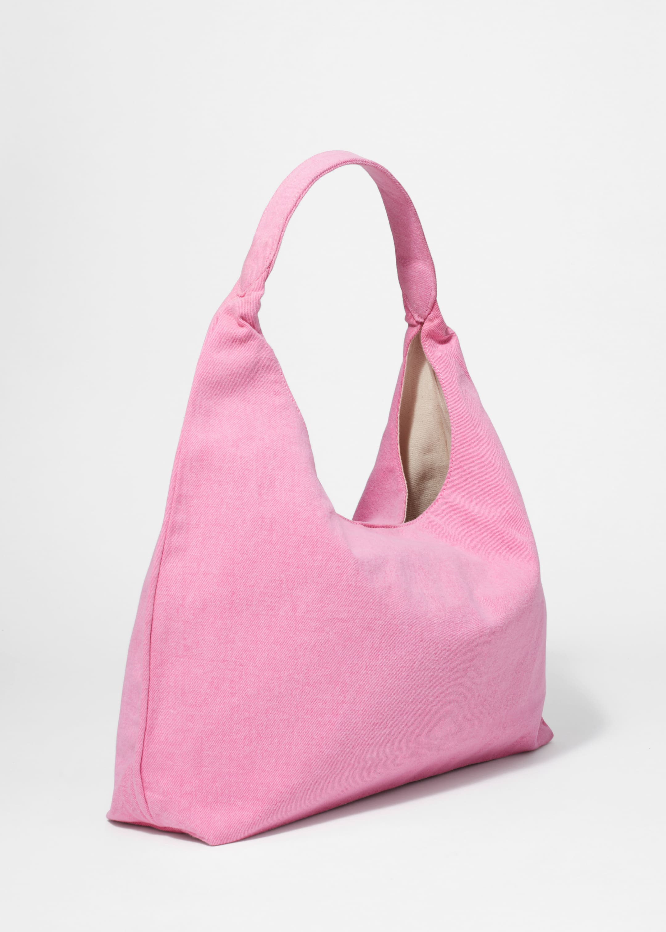 Se større billede: Totebag i forvasket denim - Pink - DAME | H&M DK 5