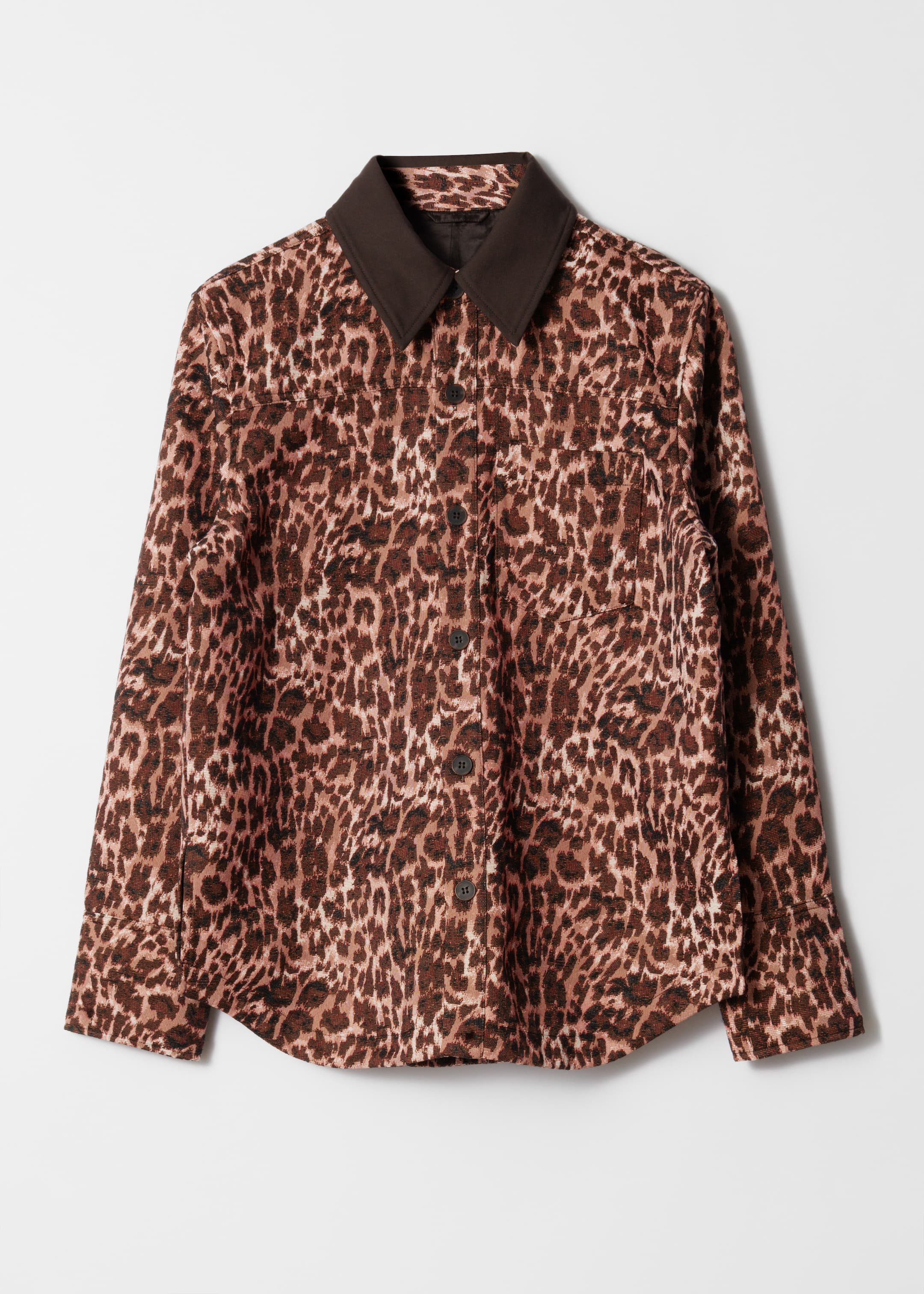 Agrandir l'image: Veste en jacquard à col contrasté - Imprimé léopard - FEMME | H&M CH 1