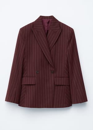 Burgundy Pinstripe