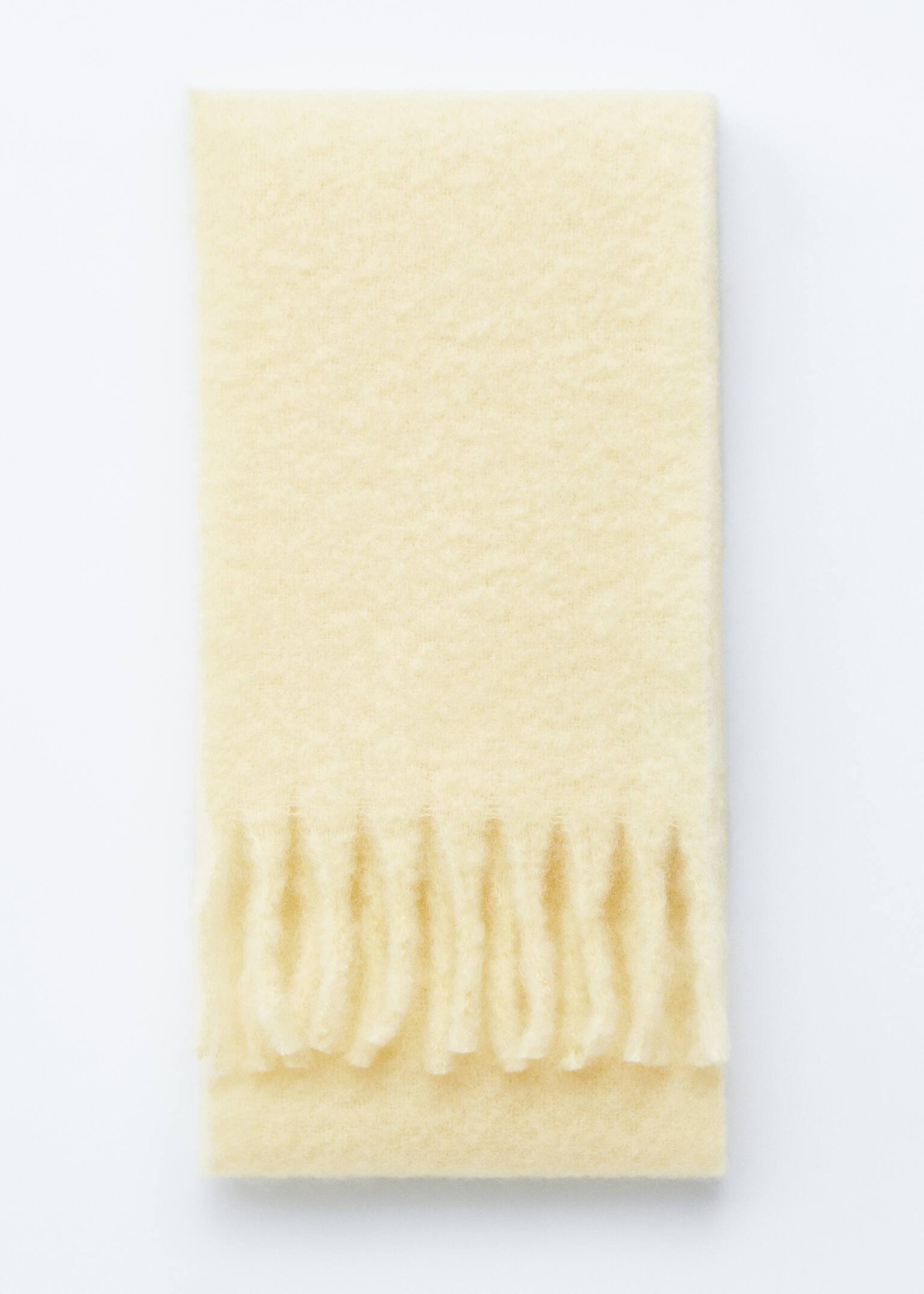 Fular mare din amestec de mohair - Light Yellow - 2