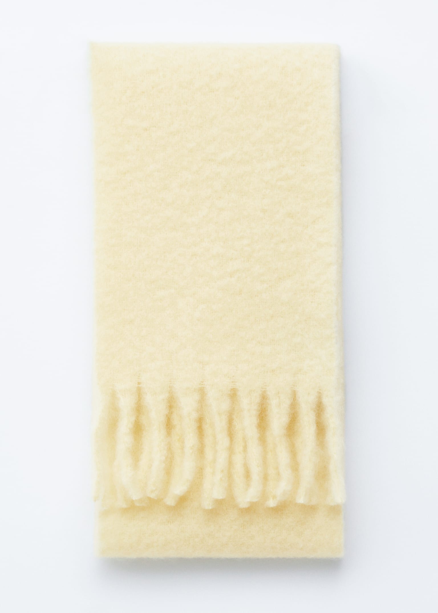 Grande écharpe en mohair mélangé - Jaune clair
