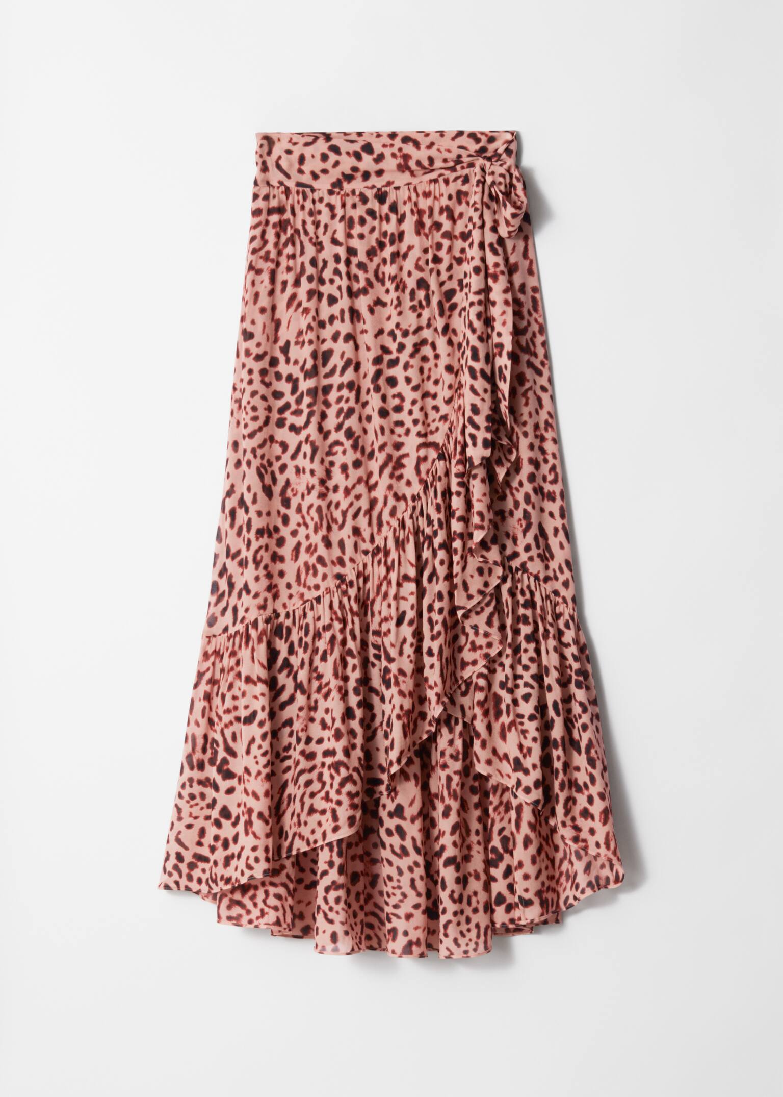 Gonna midi a portafoglio - Stampa con motivo leopardato - 2