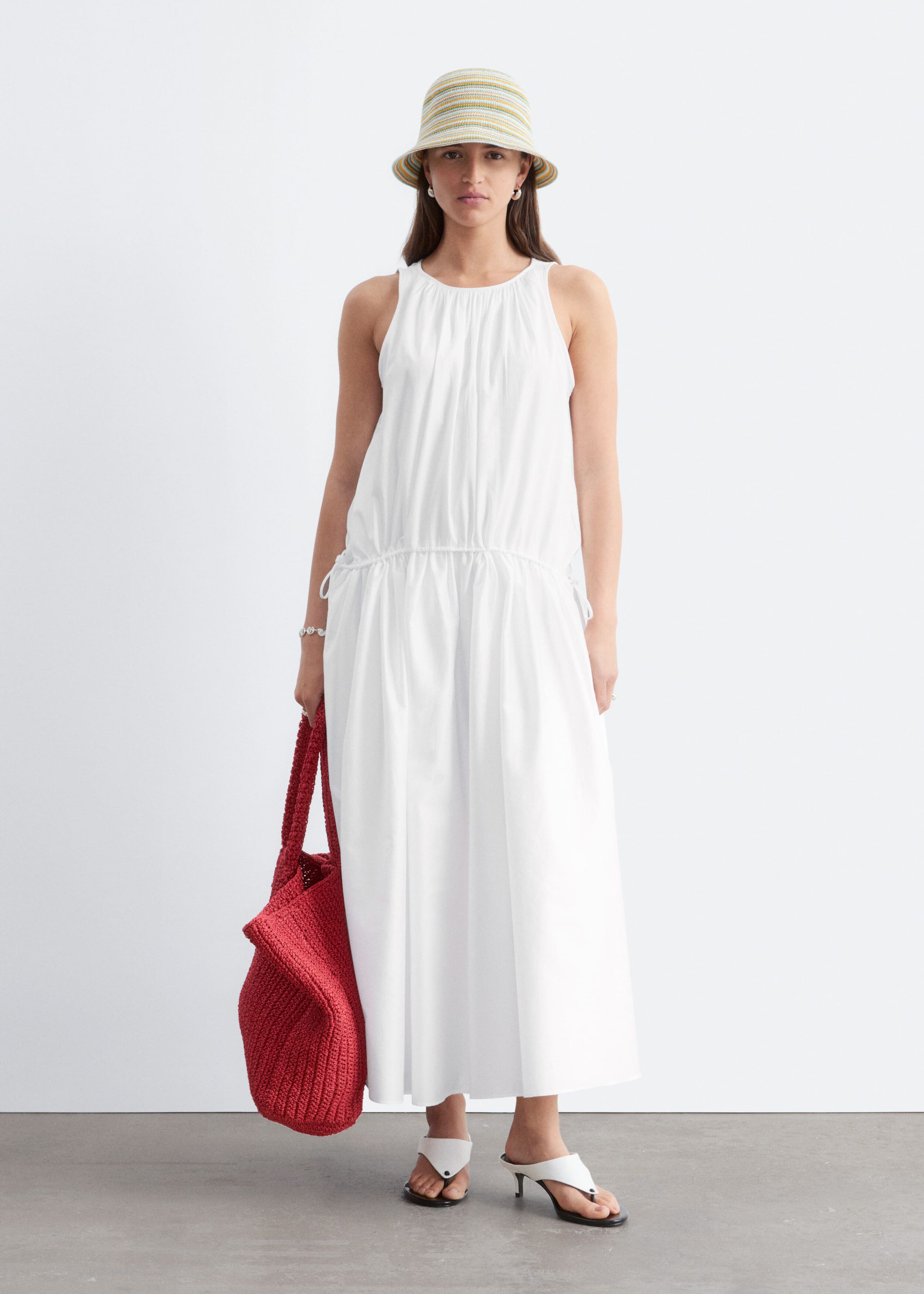Image of Gathered Midi Dress