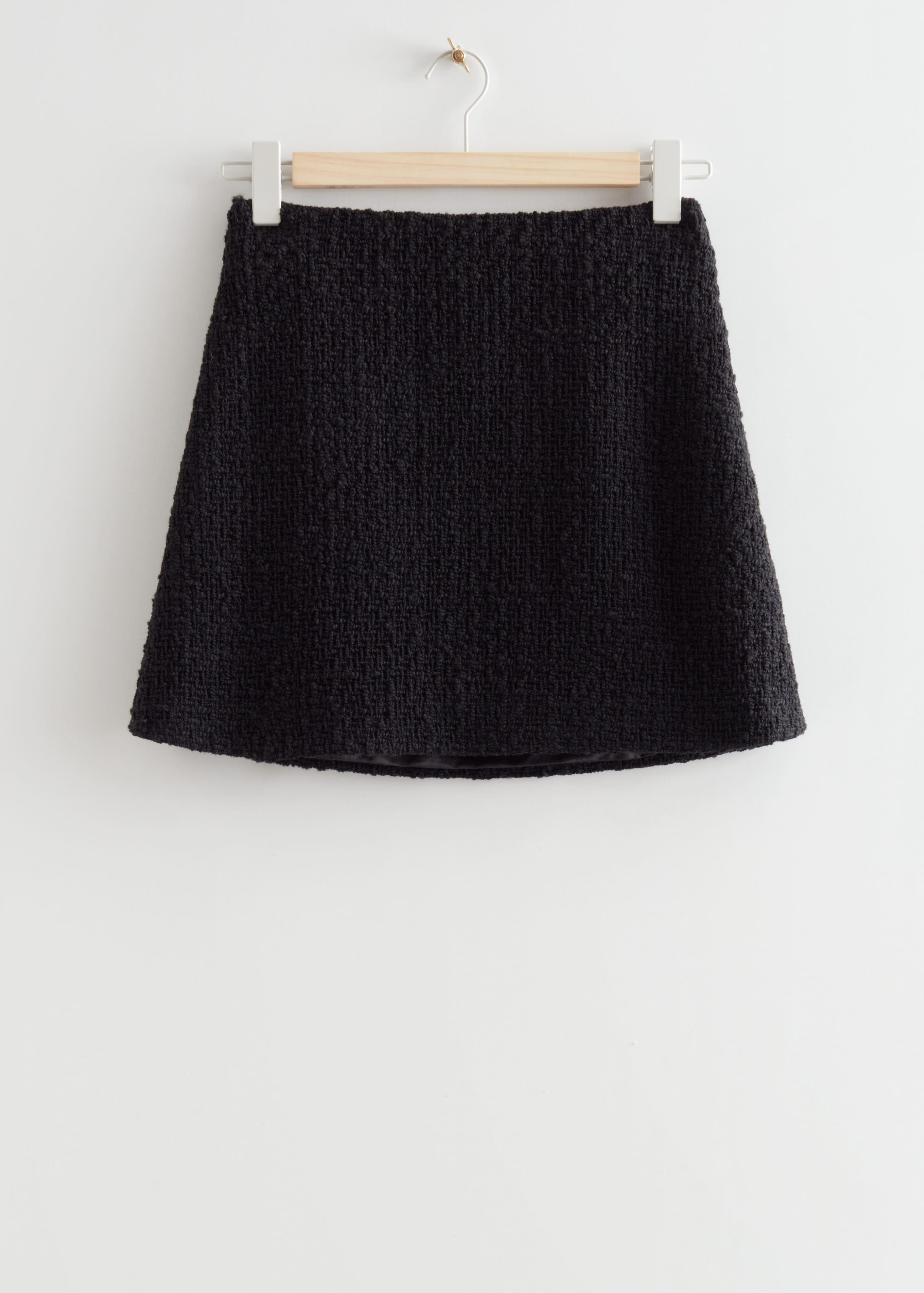 Tweed Mini Skirt - Black - Still Life