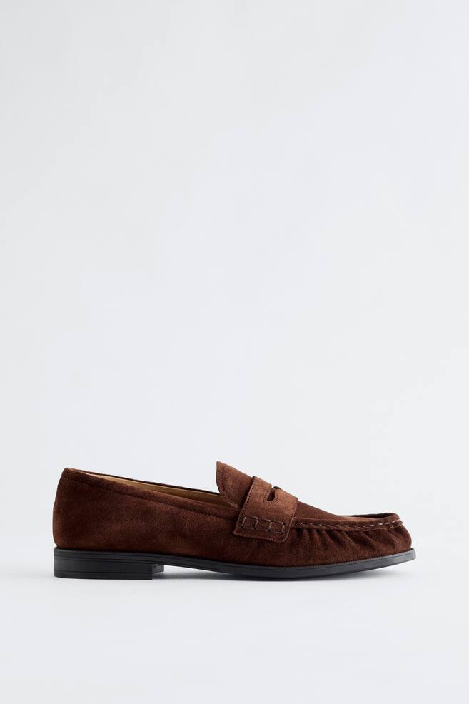 Leather Penny Loafers - Brown/Dark Brown/Beige/Black - 1