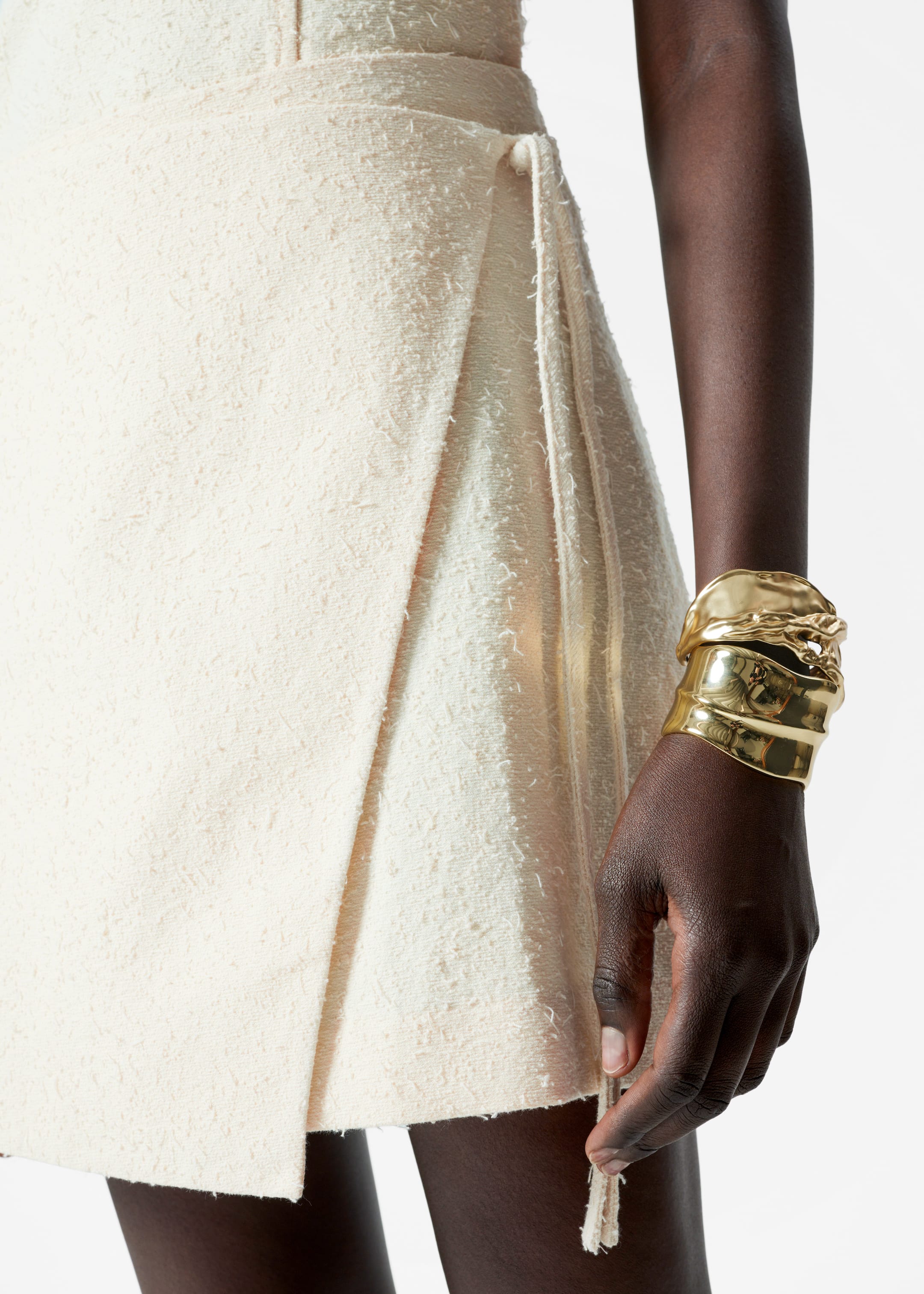 Agrandir l'image: Mini-jupe portefeuille - Blanc - FEMME | H&M FR 3