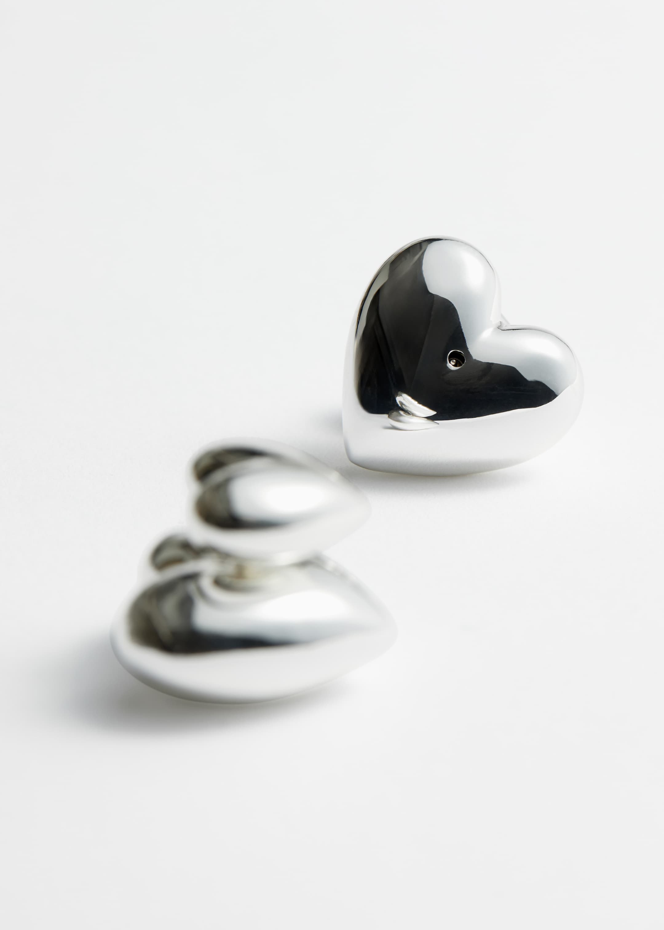 View larger image: Heart Earrings - Silver - Ladies | H&M GB 1