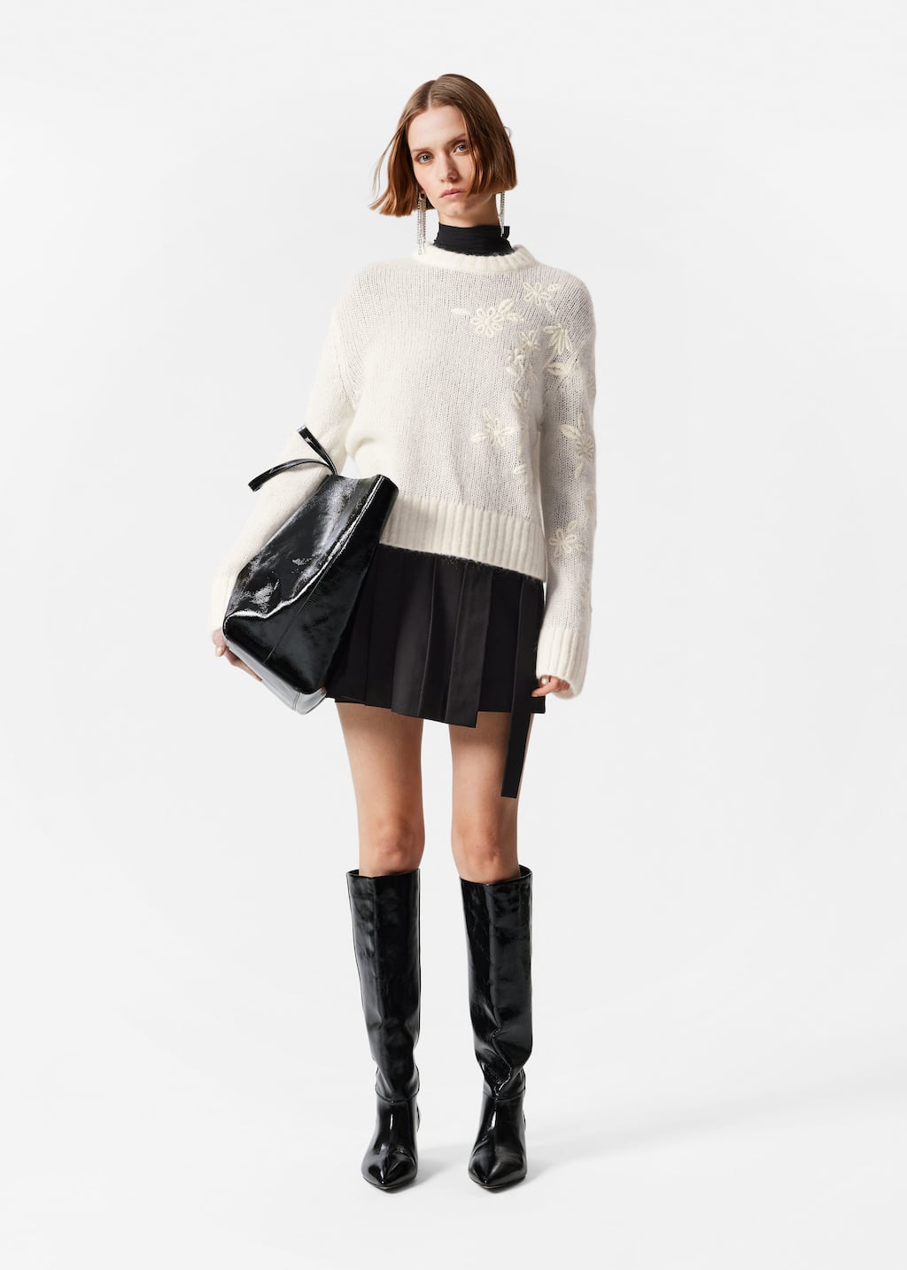 Image of Embroidered Mohair-Blend Sweater