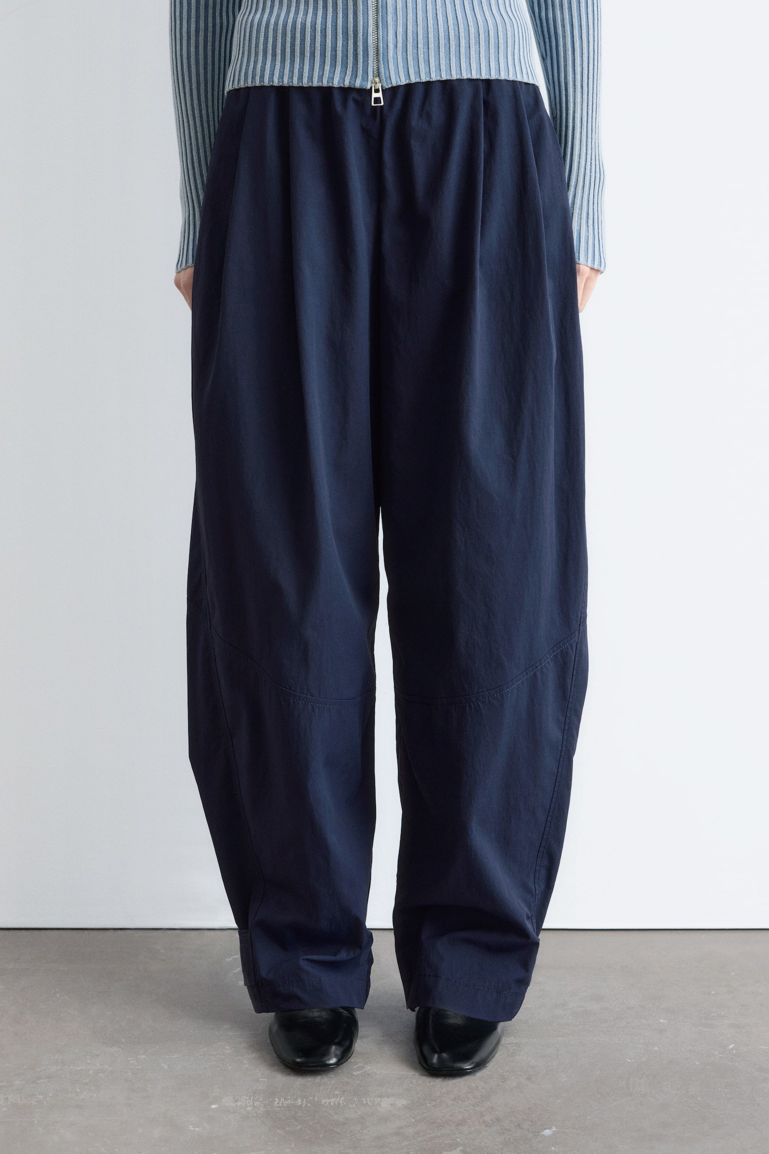 Utility bő szárú nadrág - Sötétkék - 3