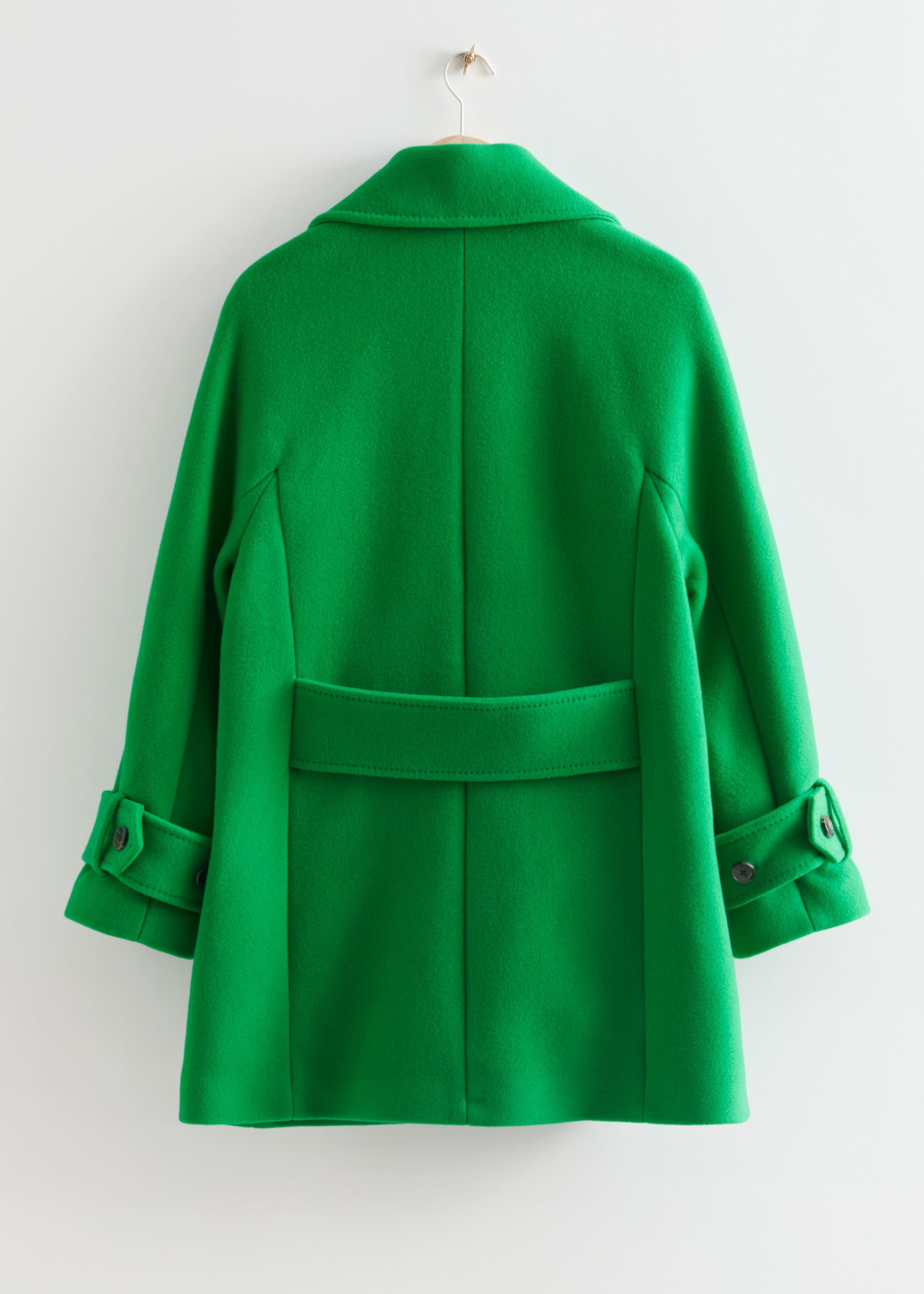 Relaxed Pea Coat - Green - Still Life