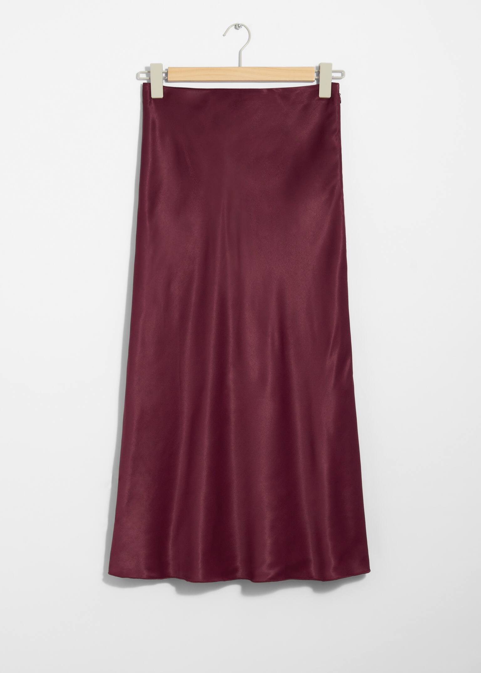 Szatén midi szoknya - Dark Red/Világoskék/Sötétbarna/Fekete/Fehér/Rózsaszín/Mole/Red