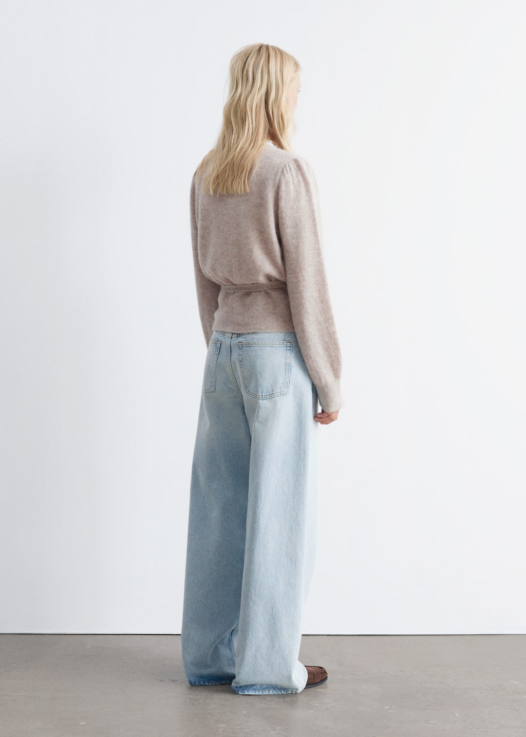 Image of Mohair-Blend Knitted Wrap Cardigan