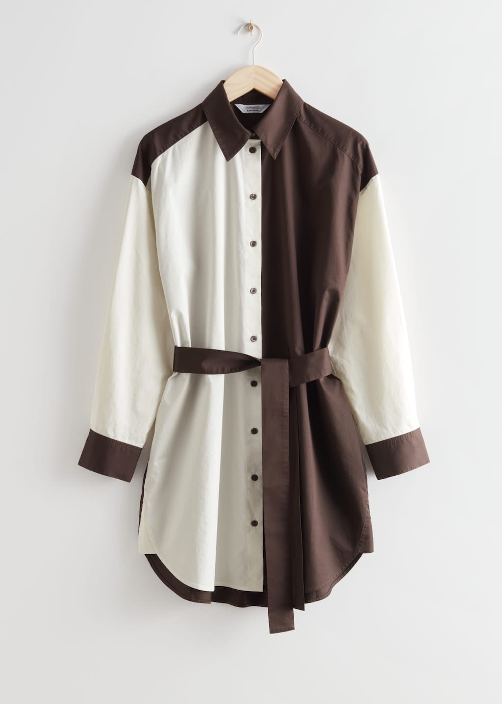 Oversized Colour Block Midi Dress - Black/White - Bodegón