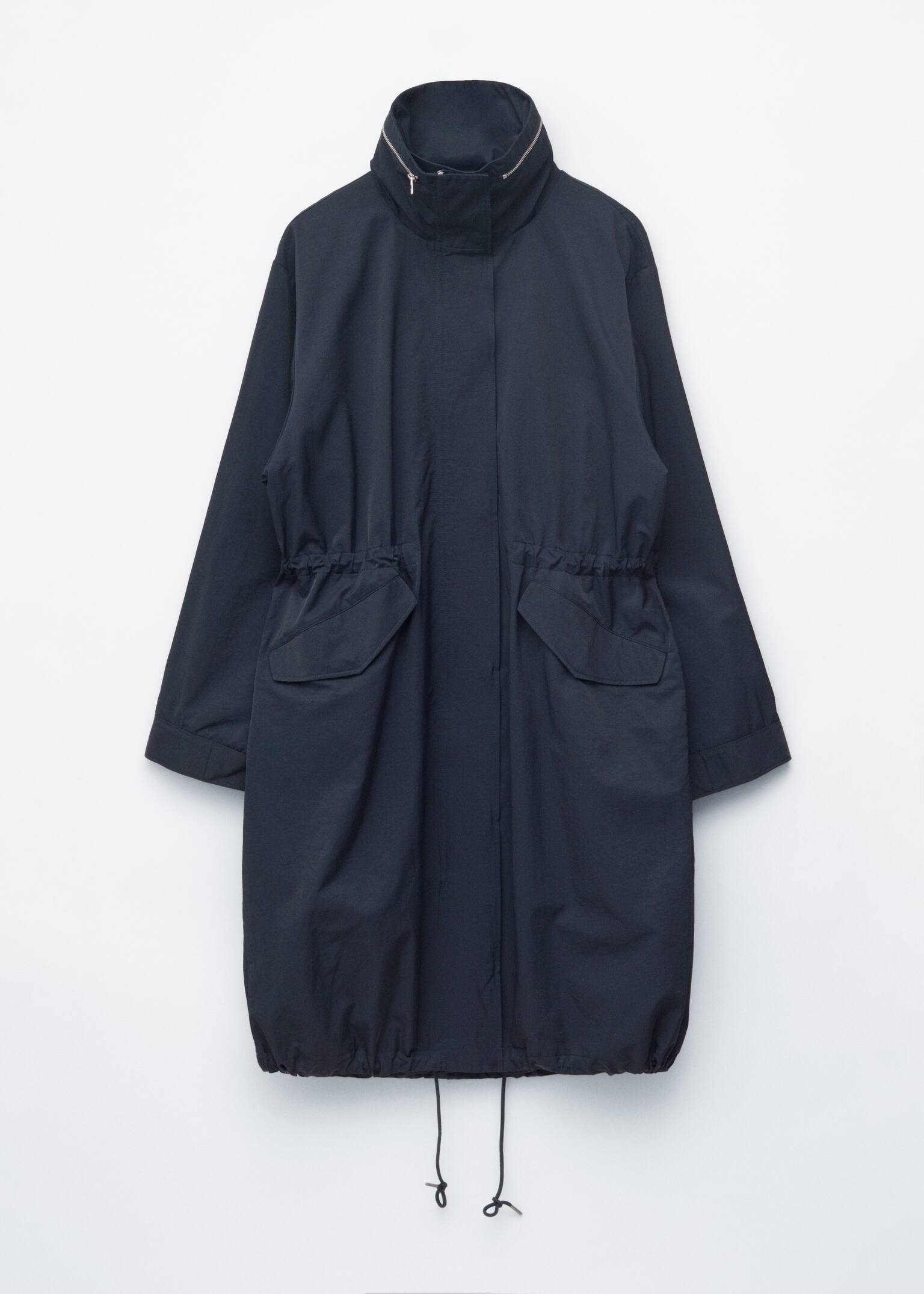 Parka à cordon de serrage - Bleu foncé - 2