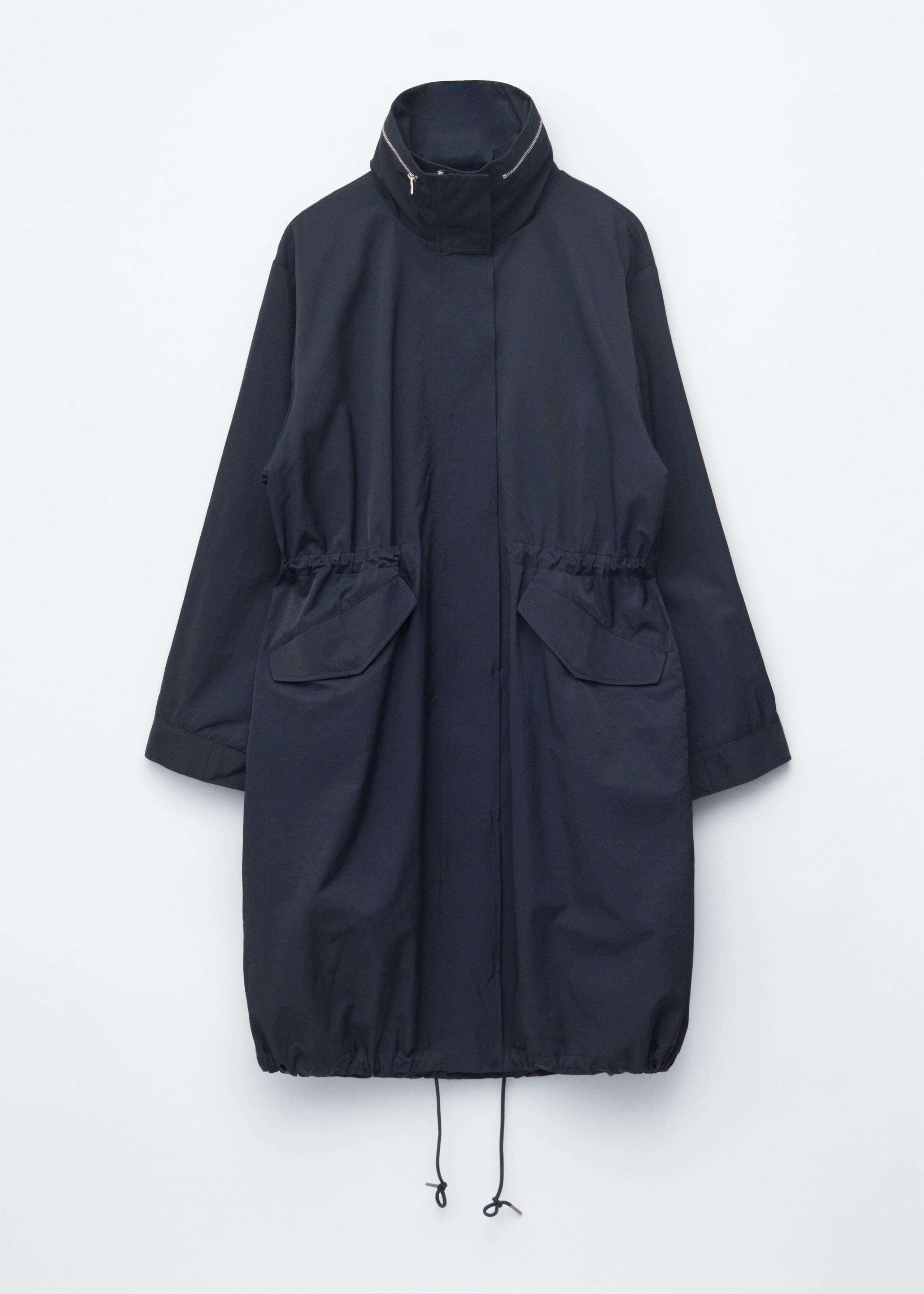 Image of Drawstring Parka Coat