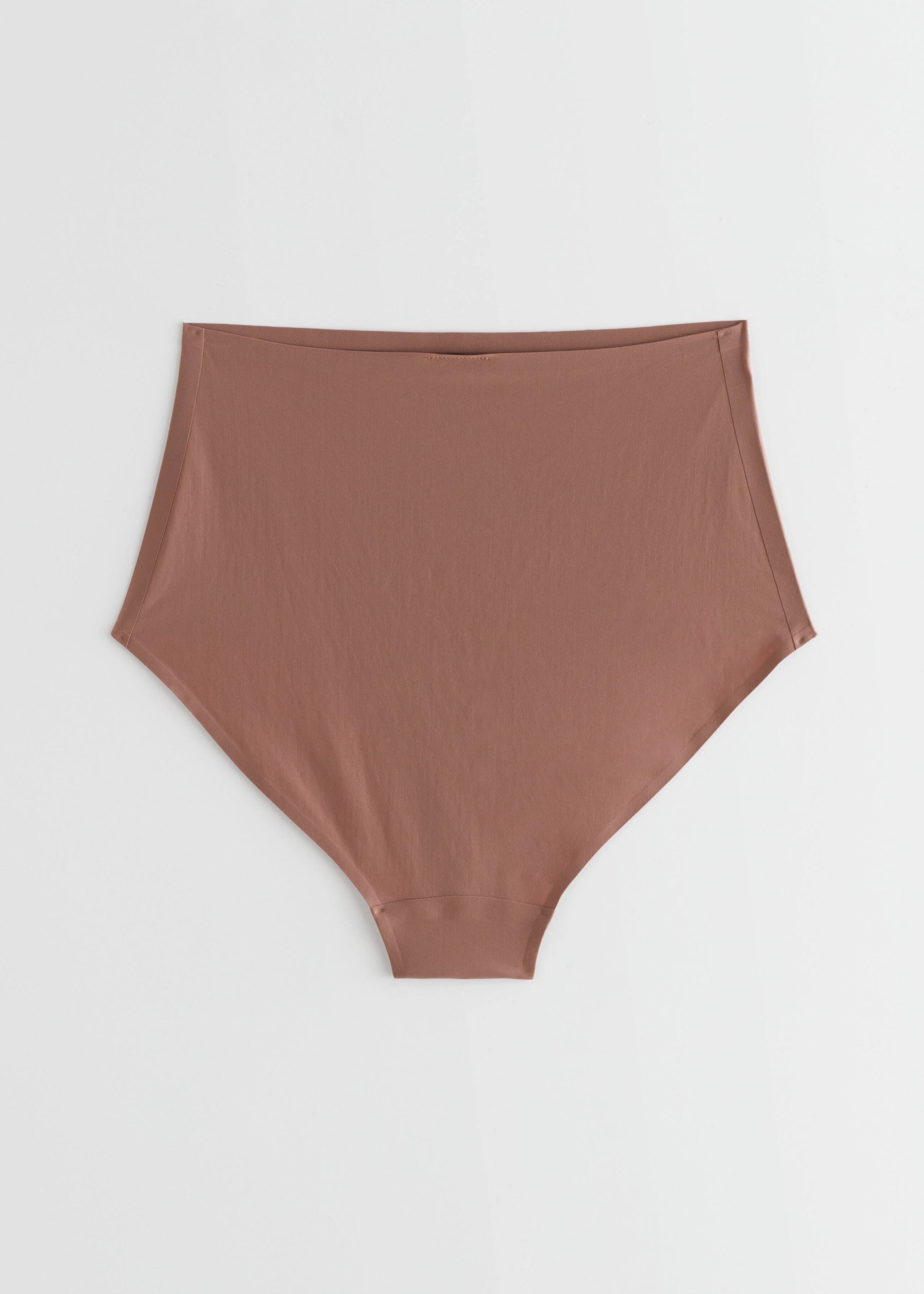 High Waisted Seamless Briefs - Brown - Still Life