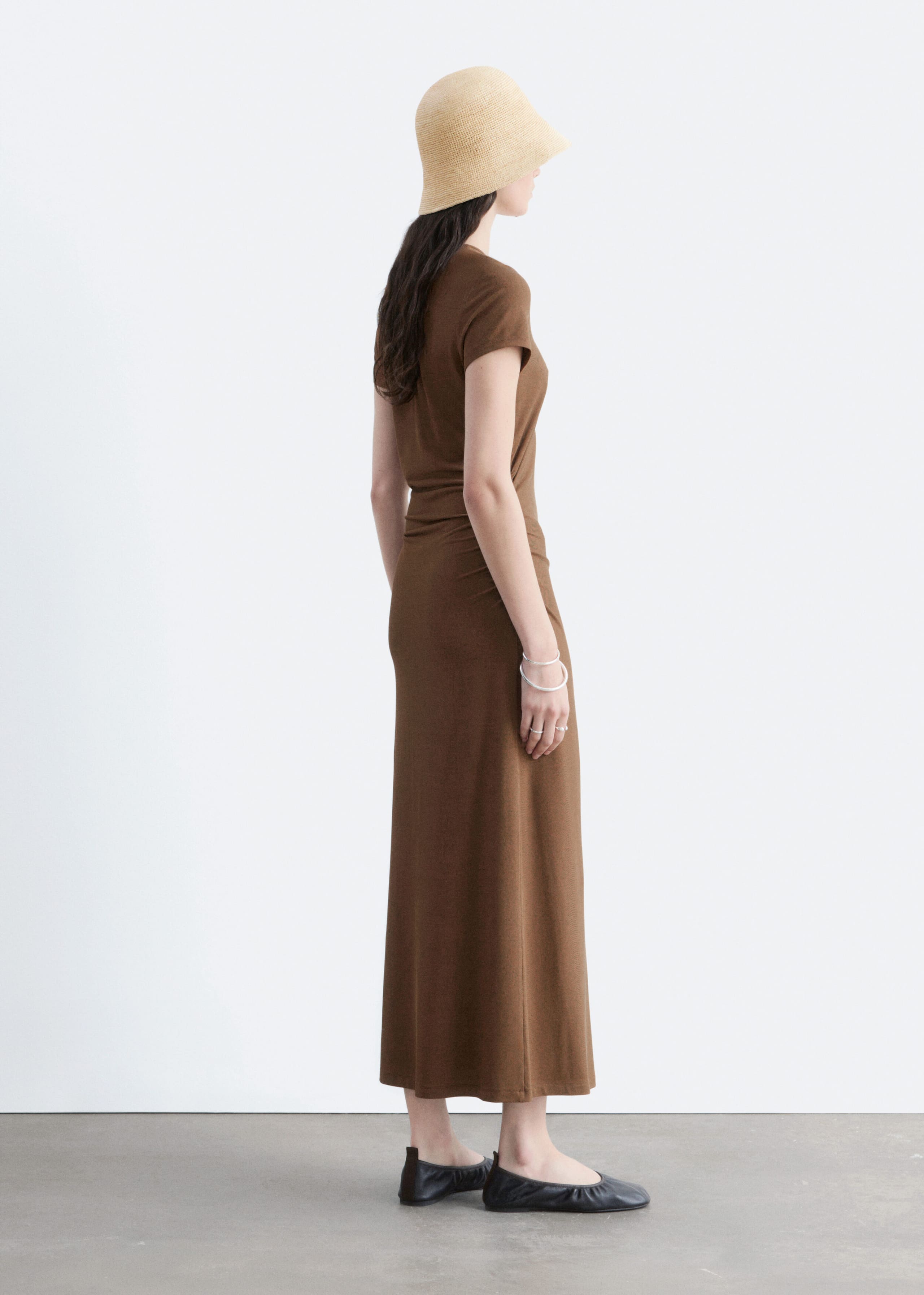 Piqué Jersey Midi Dress - Lilac - Lookbook