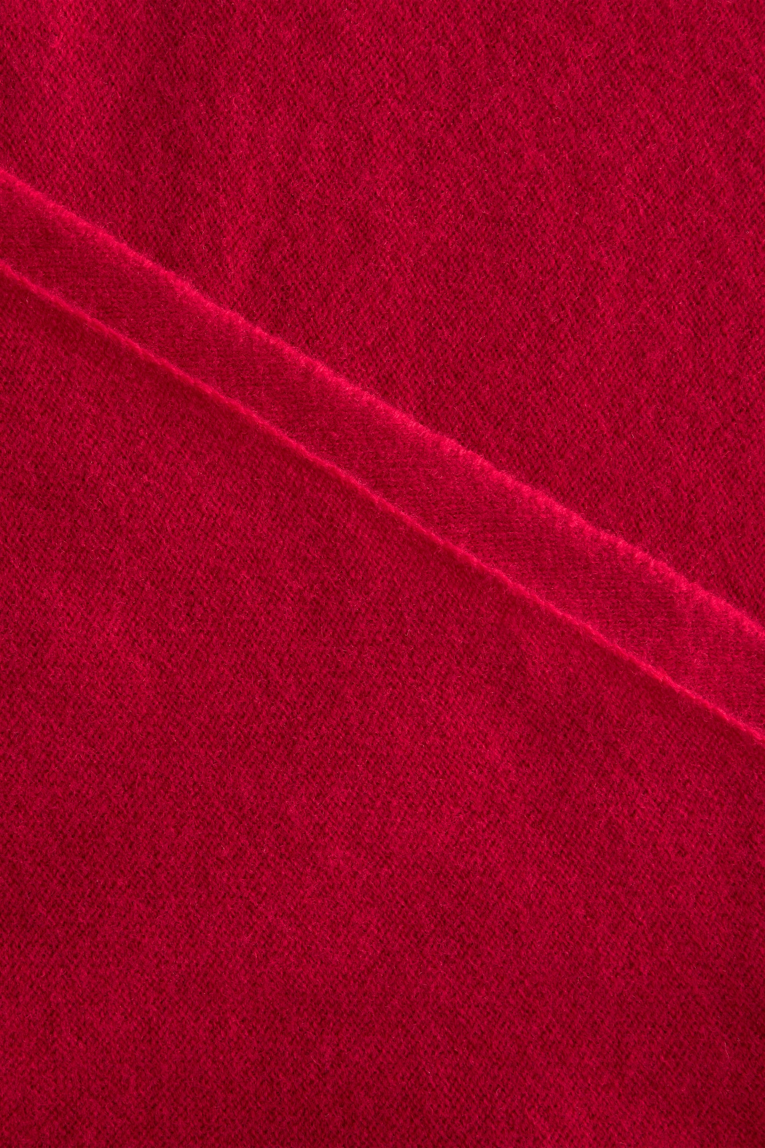 Fular din lână pură - Roșu Închis/Maro Închis - 2