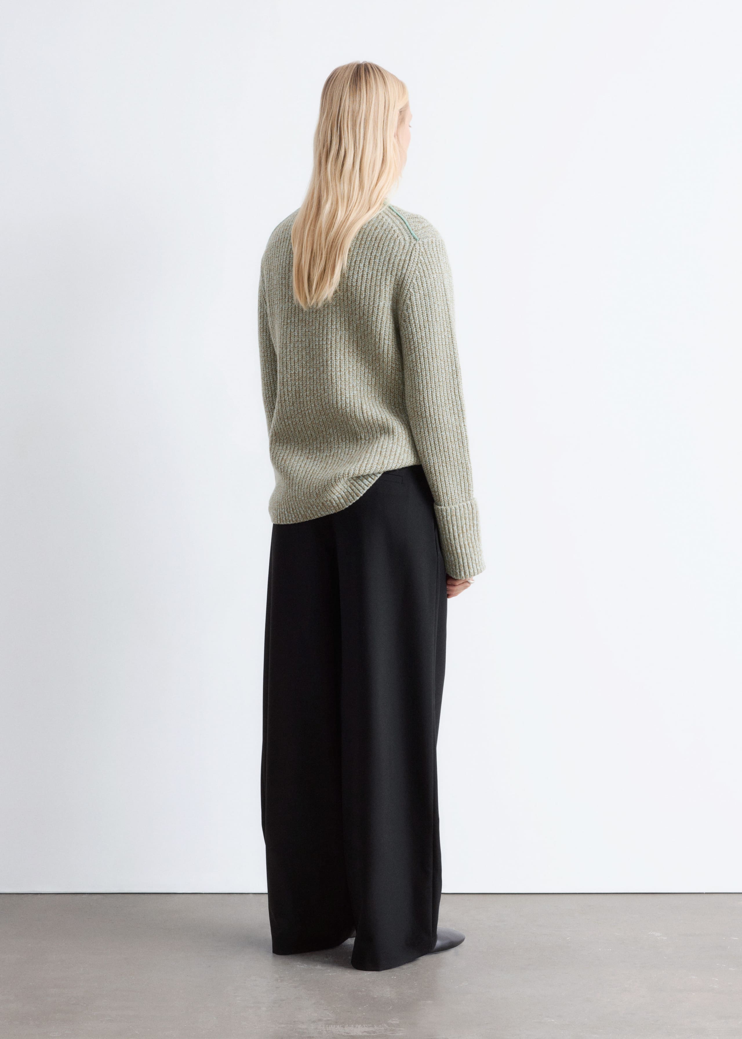 Image of Wool-Blend Tailored Trousers