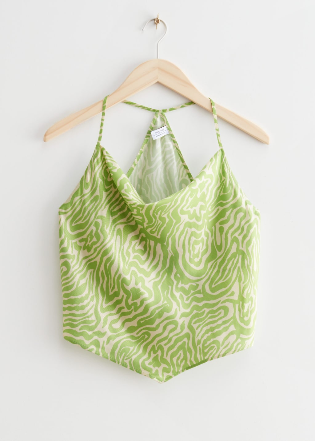 Scarf Hem Halter Top - Black - Natura morta