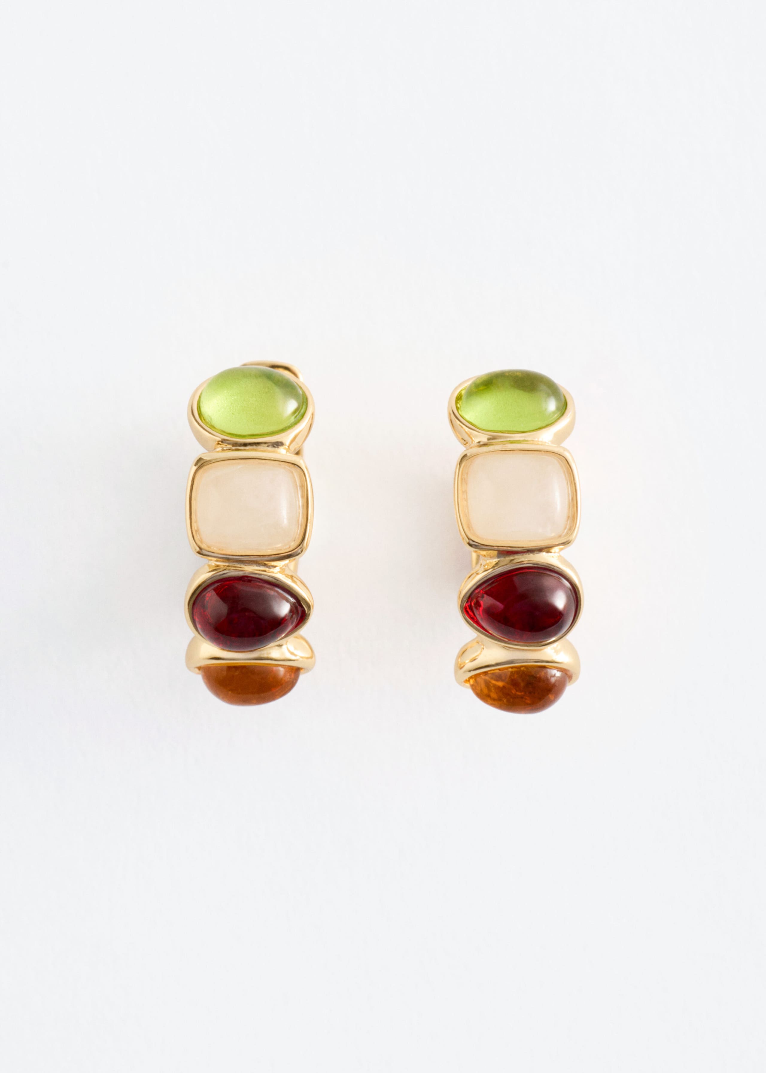 Créoles avec pierre fine - Argenté - Still Life