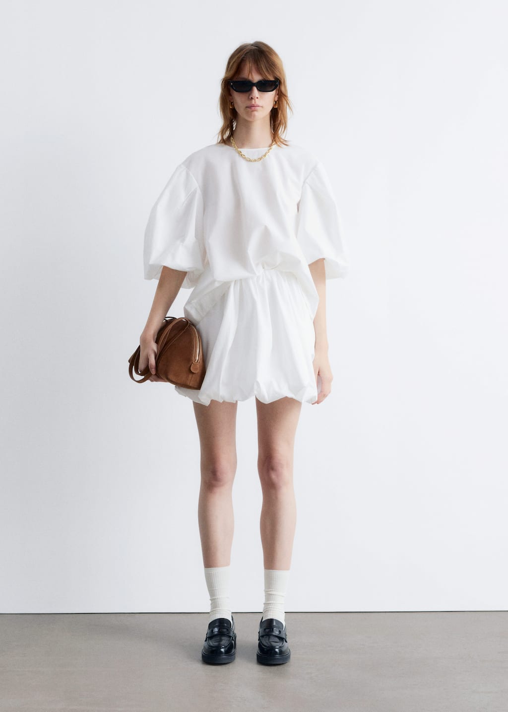 Image of Voluminous Puff-Sleeve Blouse