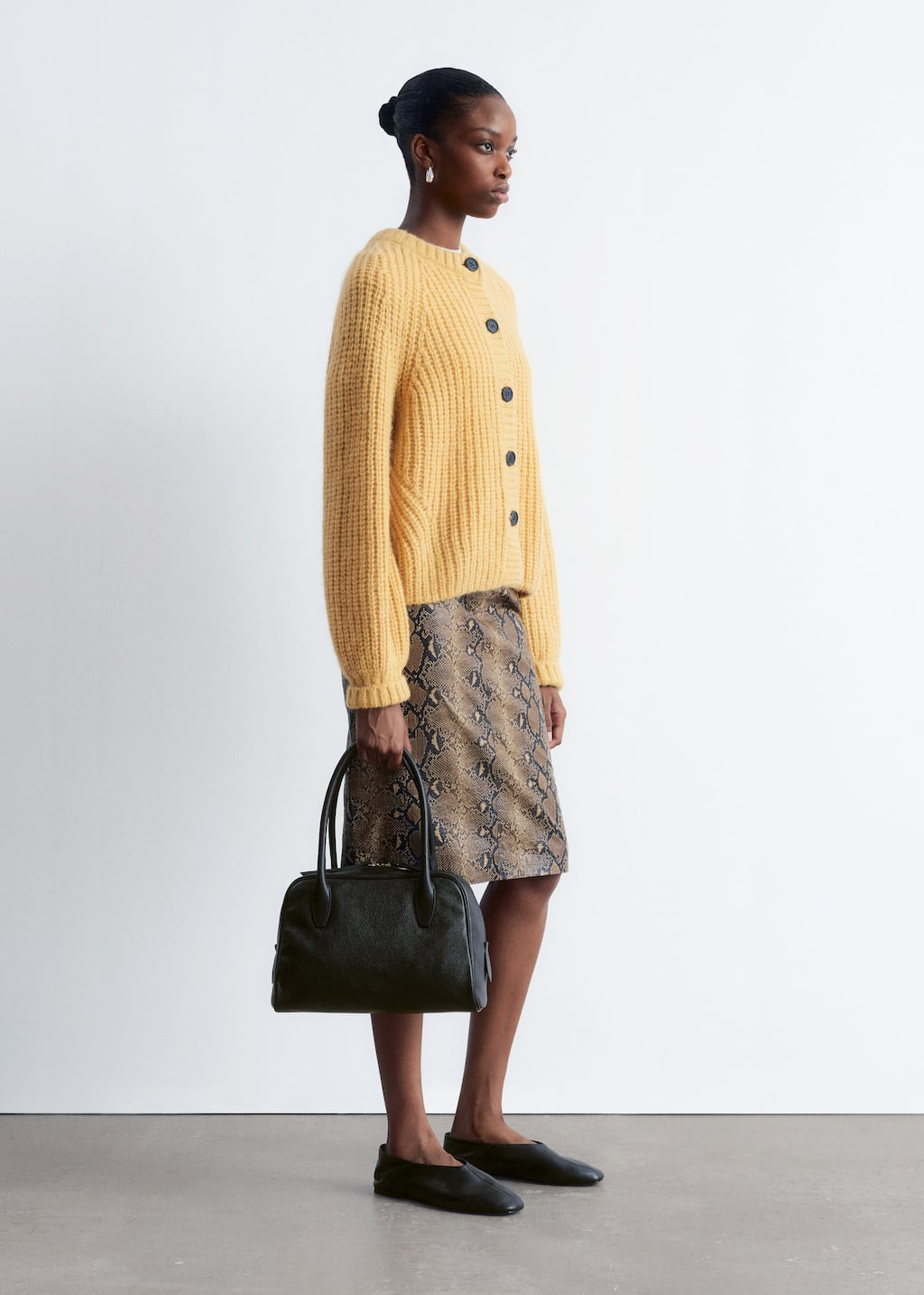 Image of Balloon-Sleeve Cardigan