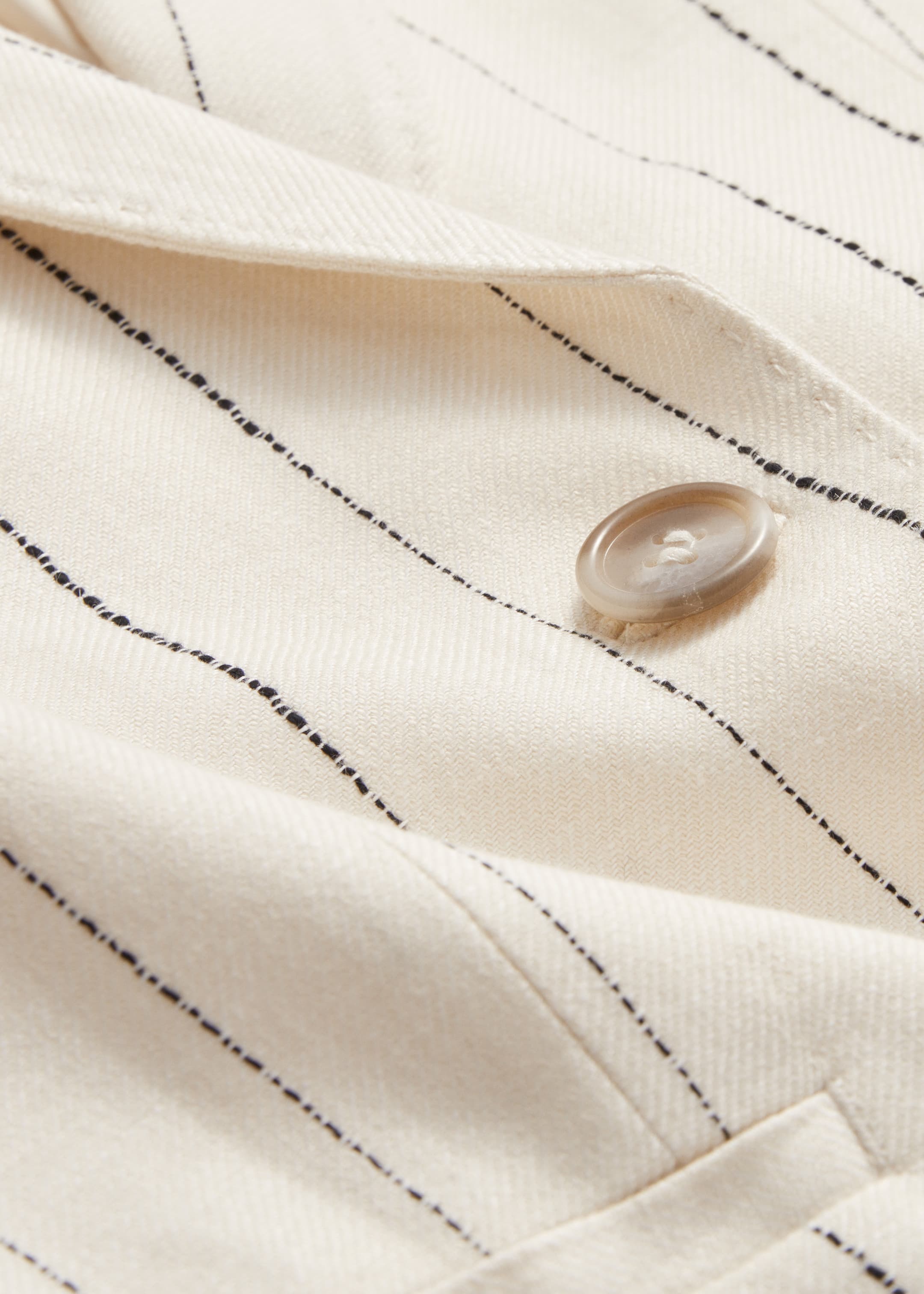 Ingrandisci l'immagine: Single-Breasted Relaxed Blazer - White Pinstripe - DONNA | H&M CH 6
