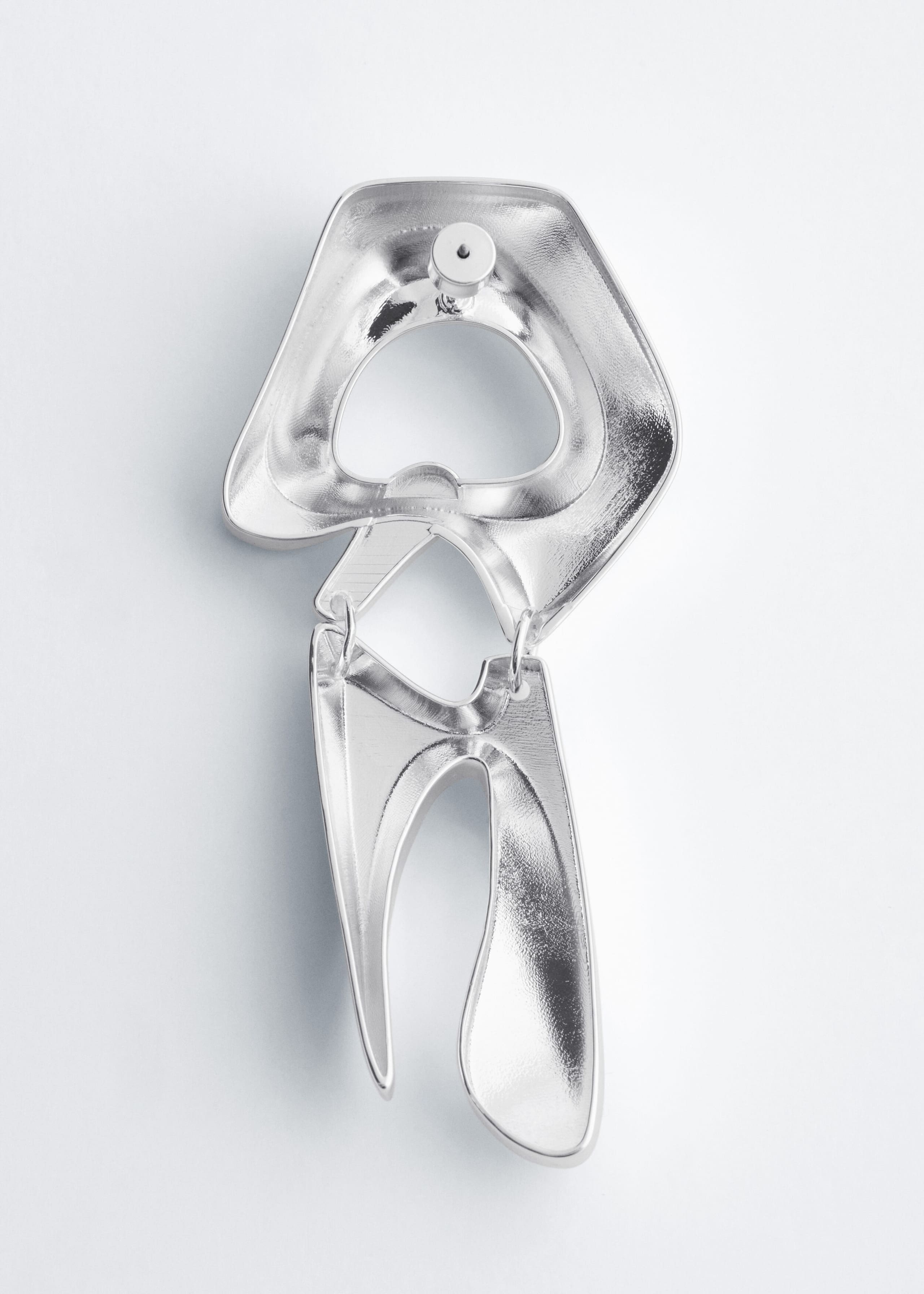 Sculptural Drop Brass Earrings - {{variantName}} - Descriptive Detail
