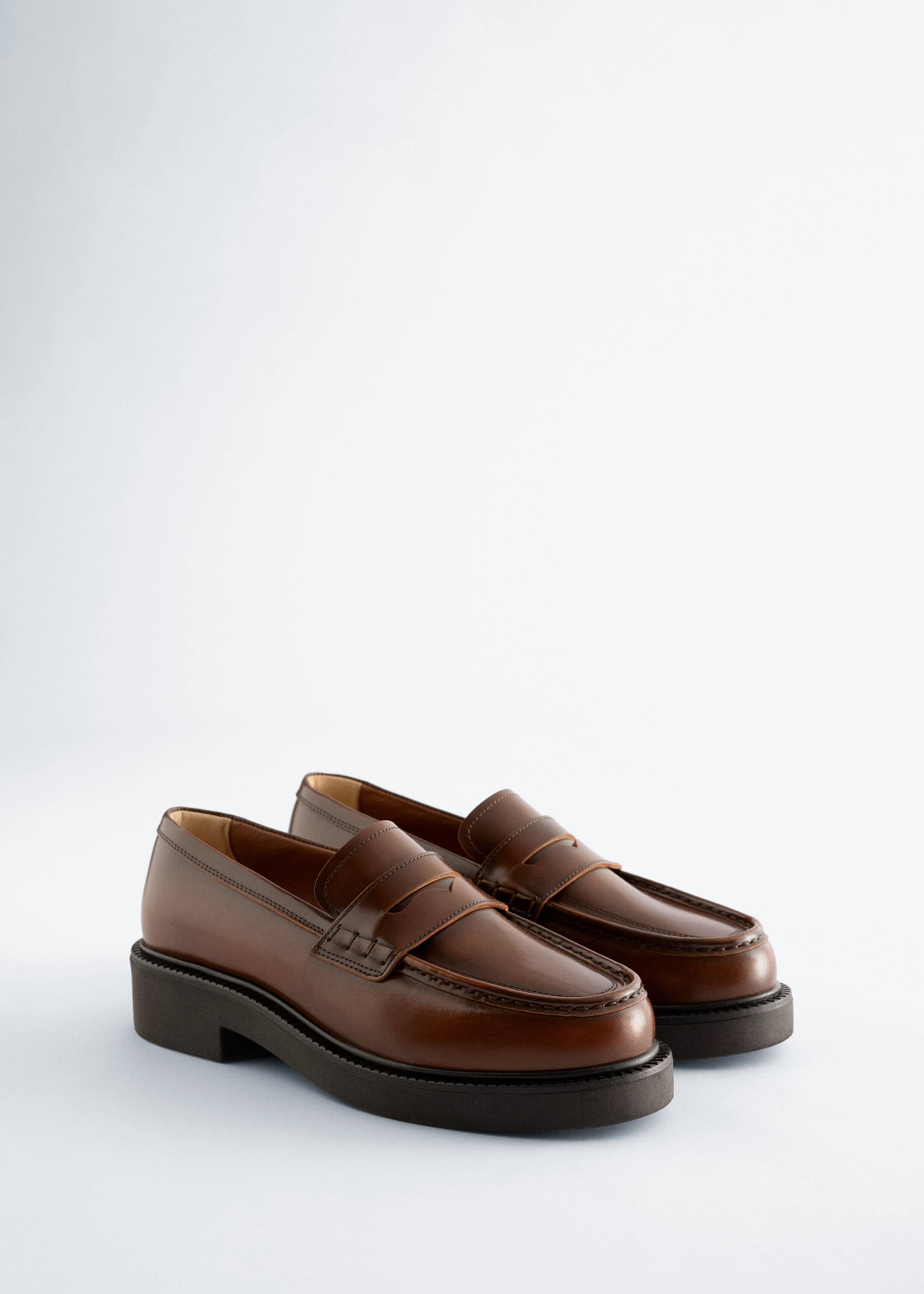 Visa större bild: Chunky läderloafers - Brown - DAM | H&M FI 2