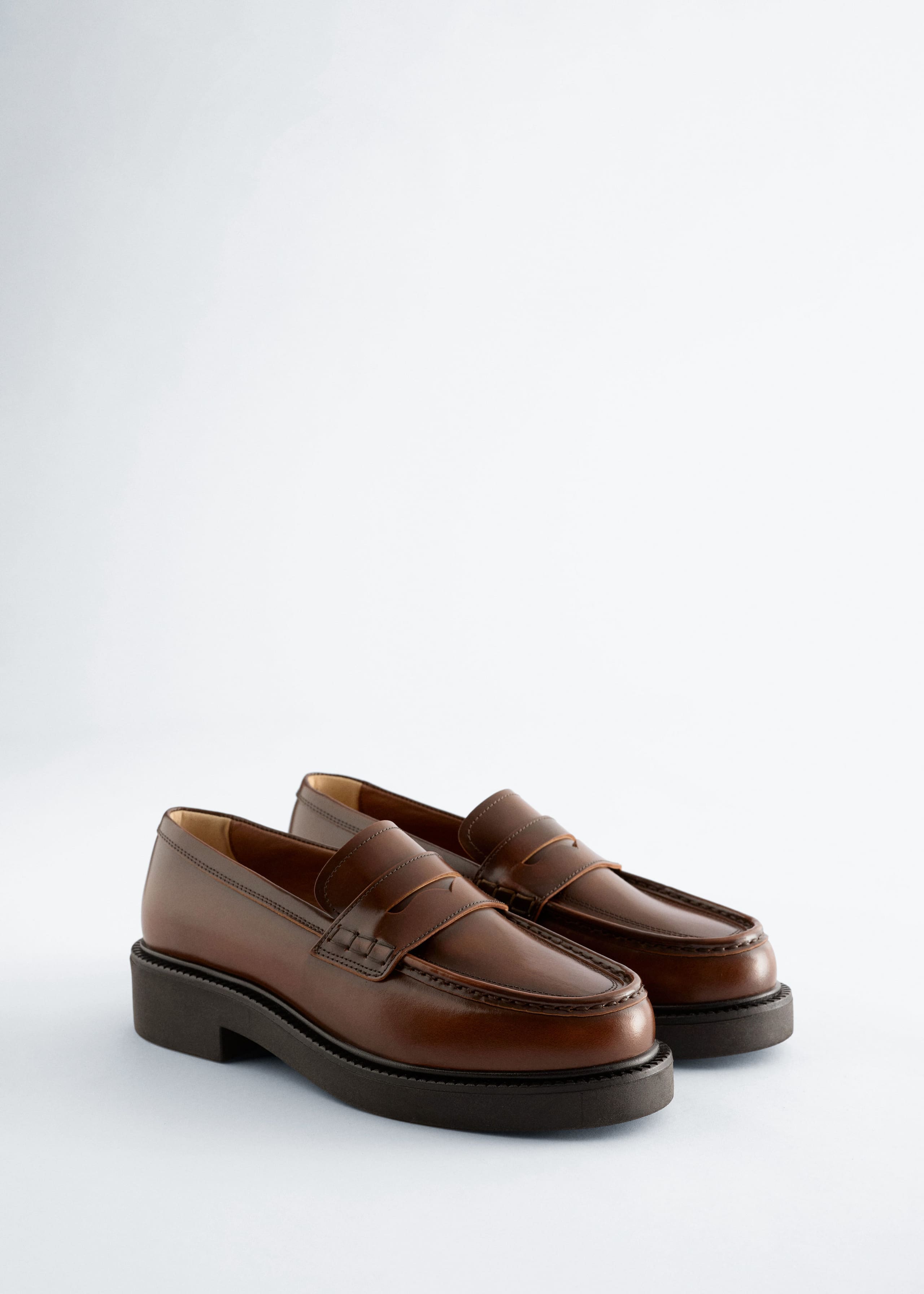 Image of Chunky Leather Loafers