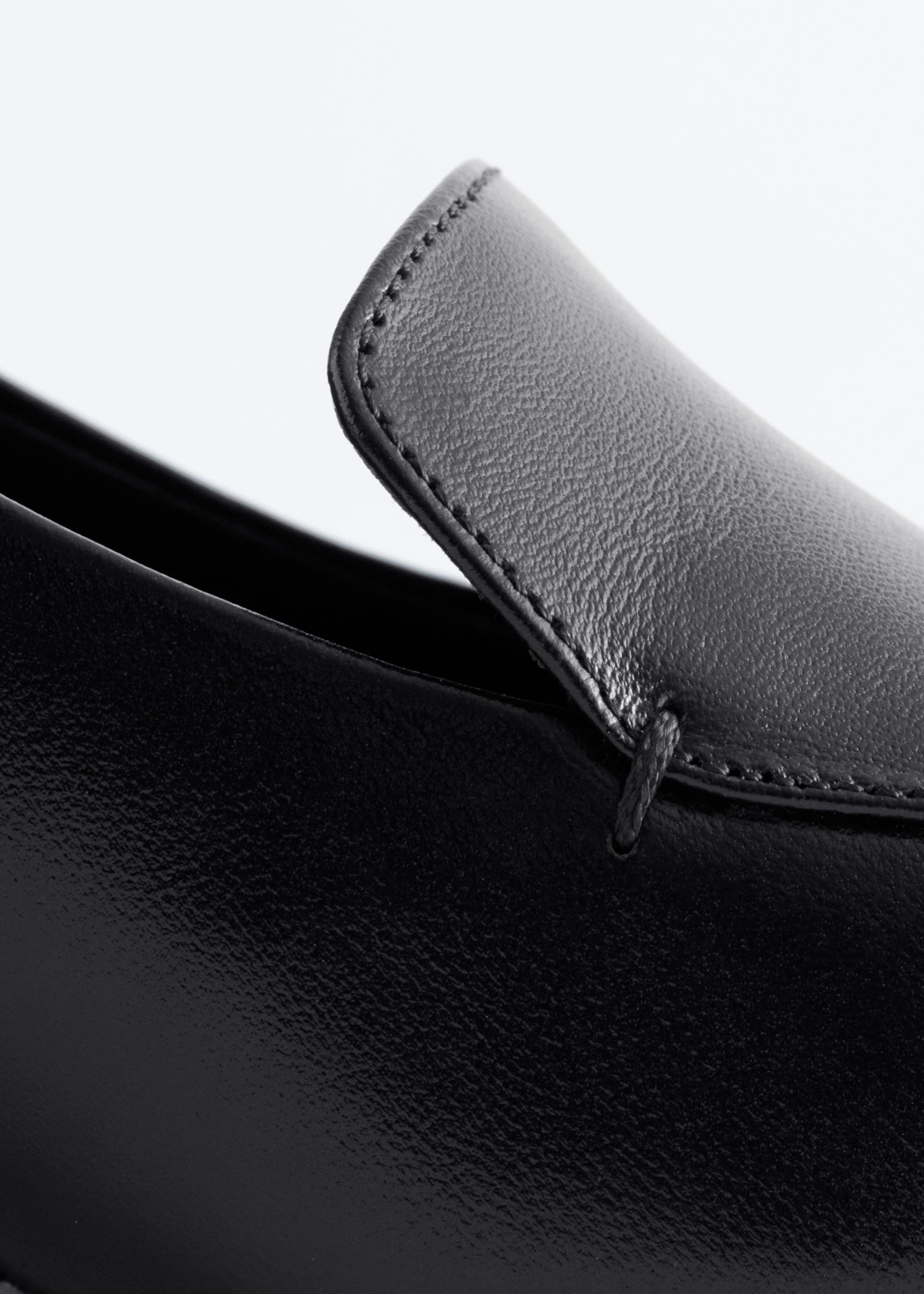 Image of Leather Loafer Pumps