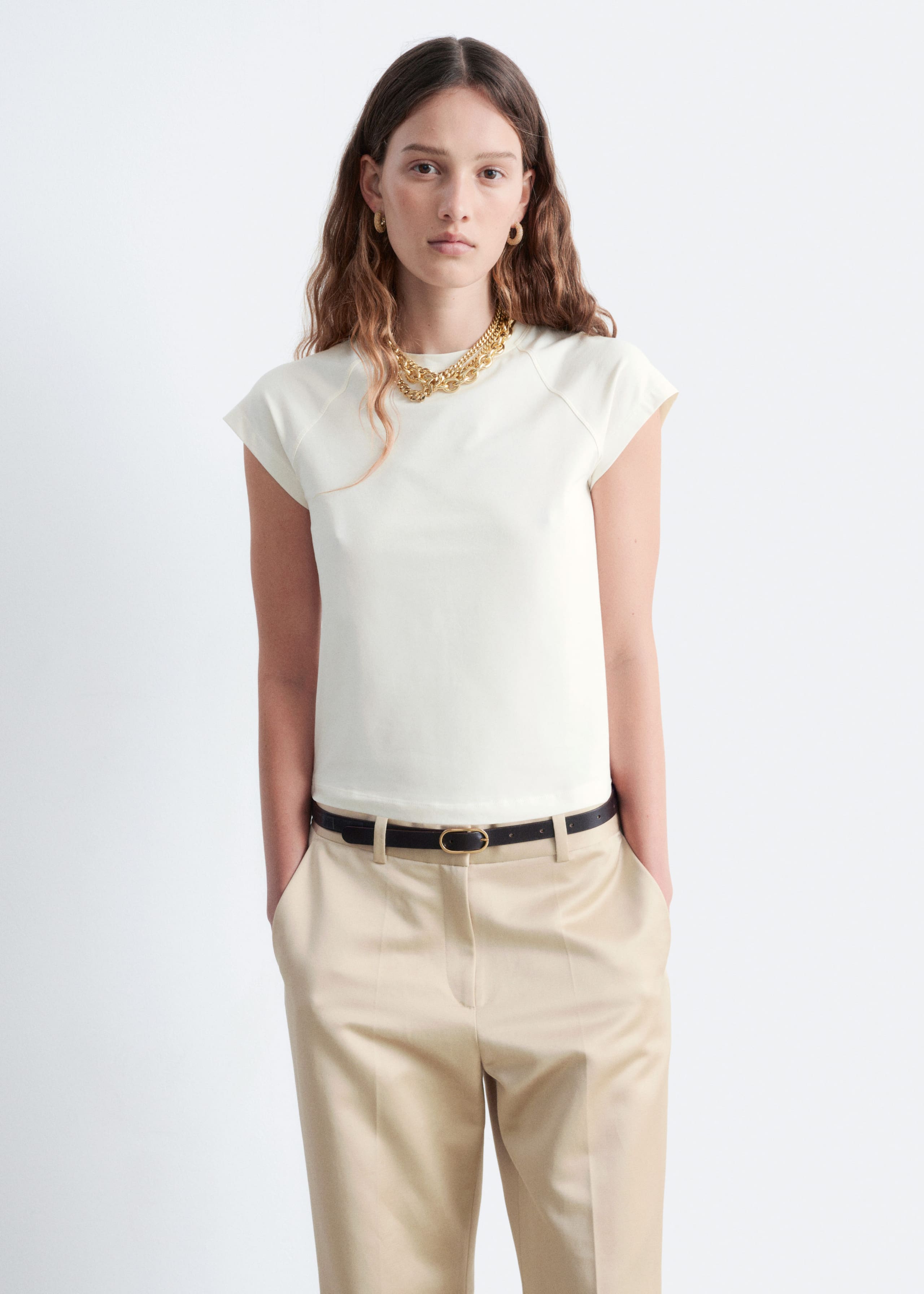 Image of Fitted Raglan-Sleeve T-shirt