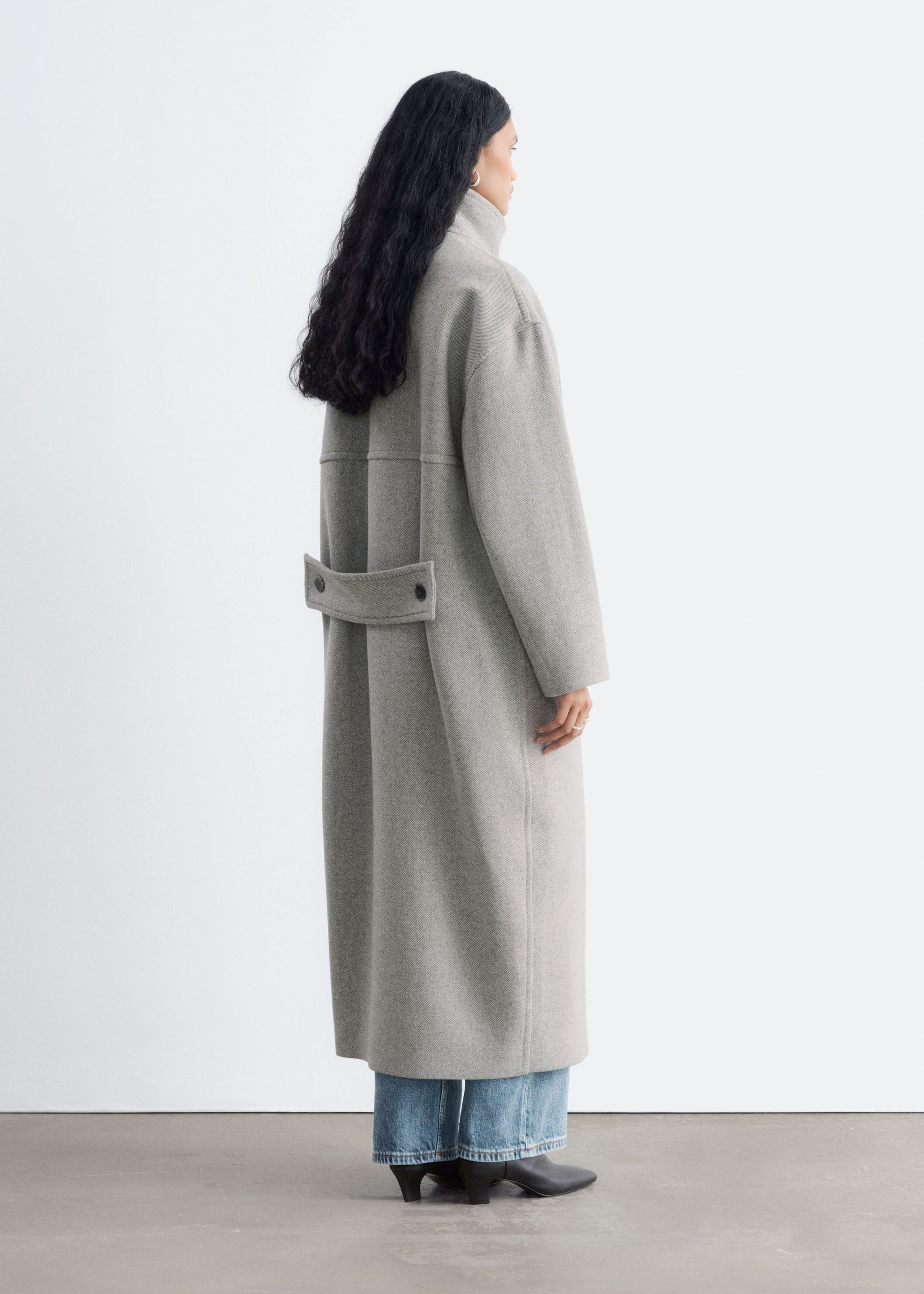 Oversized Coat - Light Grey - Lookbook