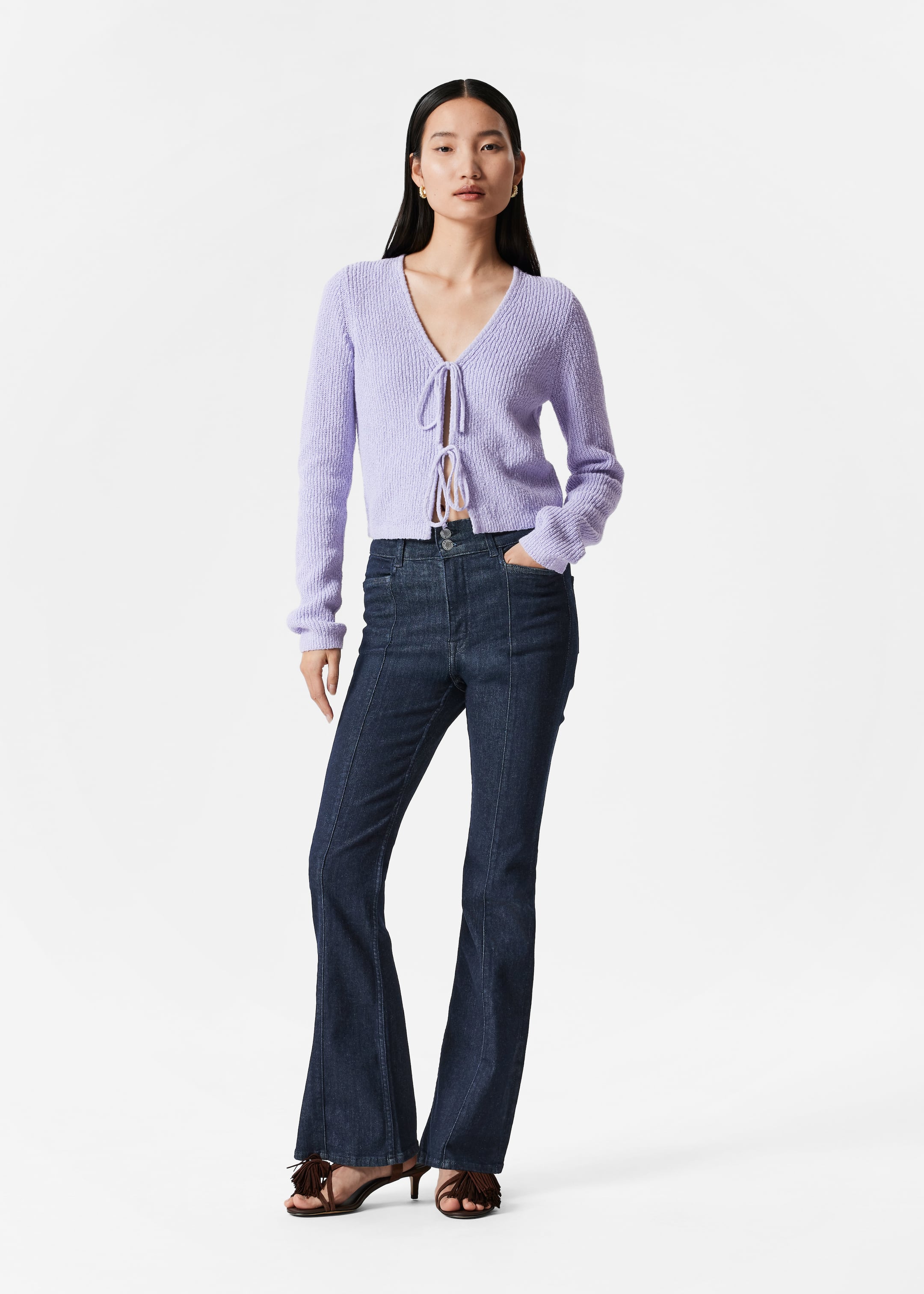 Ver imagem maior: Casaco de malha com atilhos - Roxo-claro - SENHORA | H&M PT 2