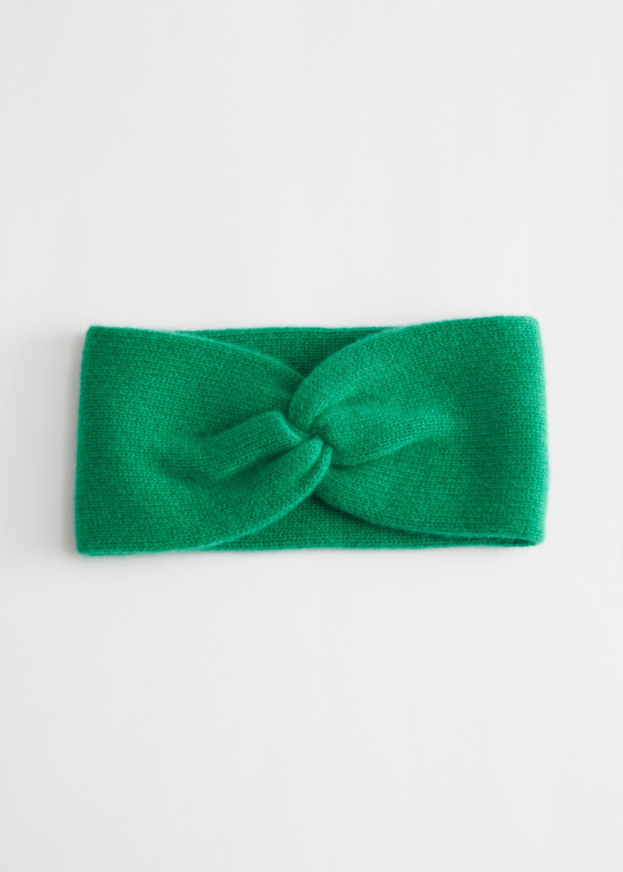 CashmereTwistKnotHeadband - Light Green - Natura morta