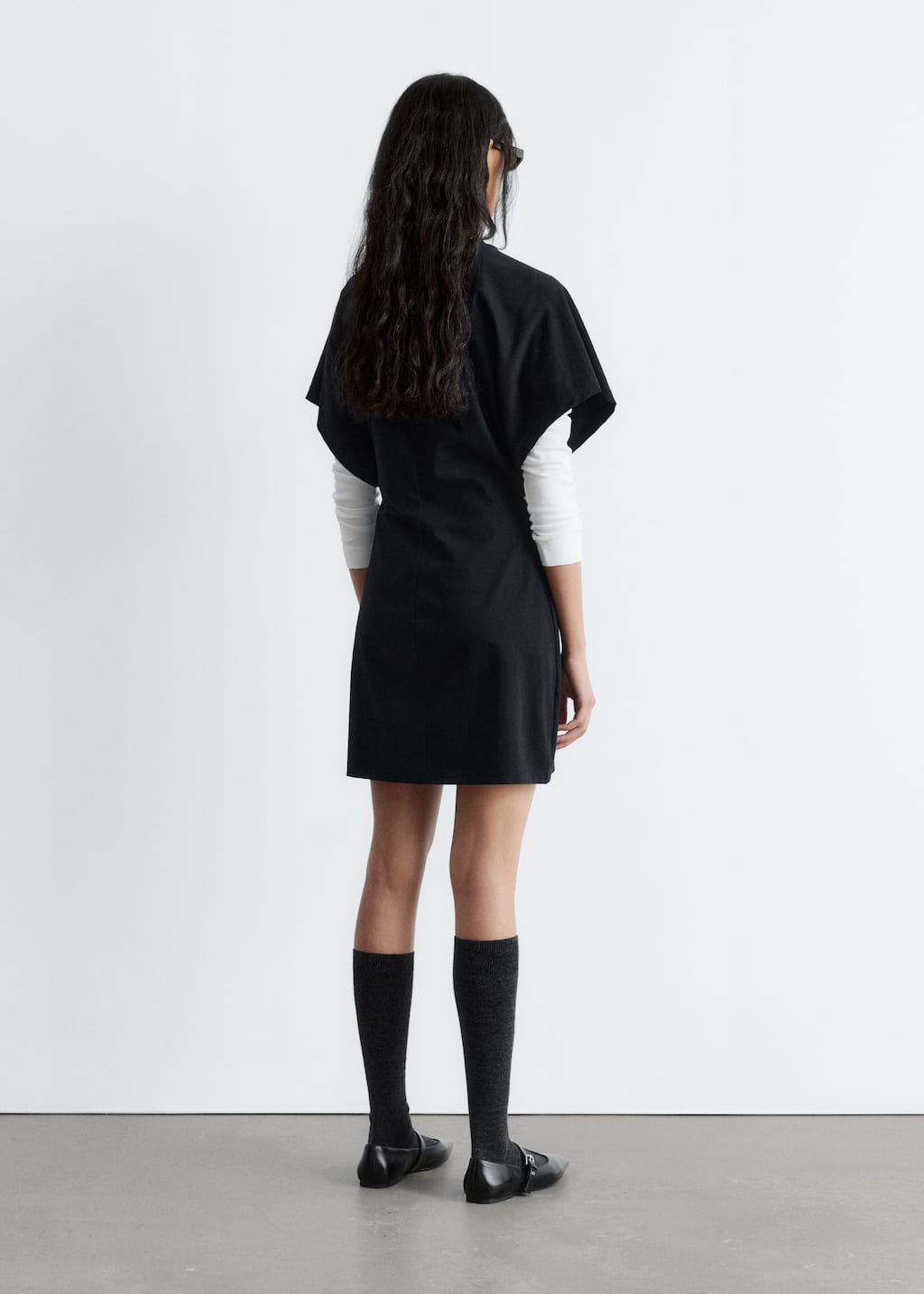 Jersey Mini Dress - Black - Lookbook