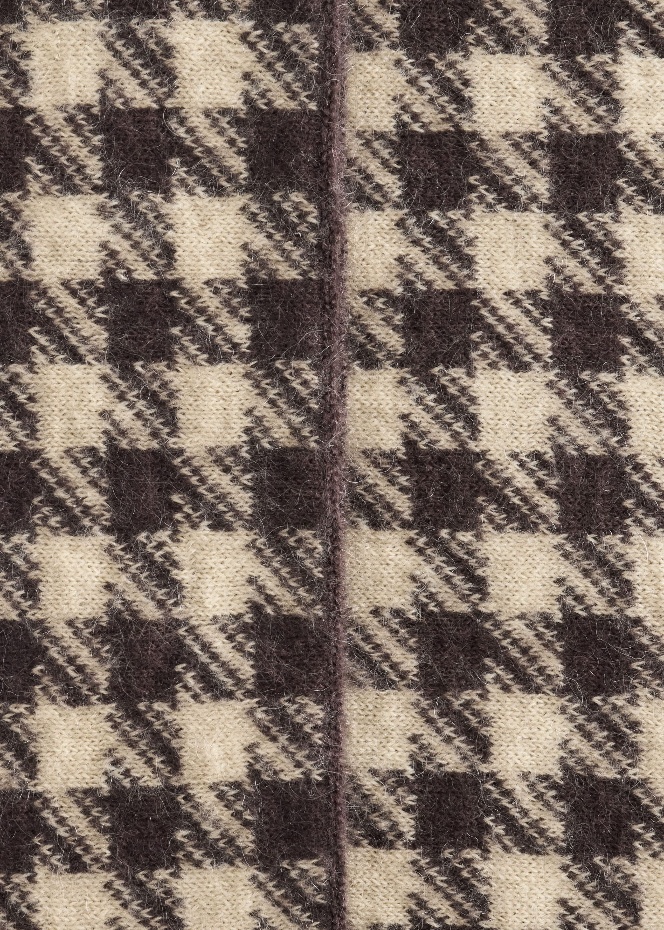 Mohair-Blend Houndstooth Scarf - Beige/Houndstooth - Still Life