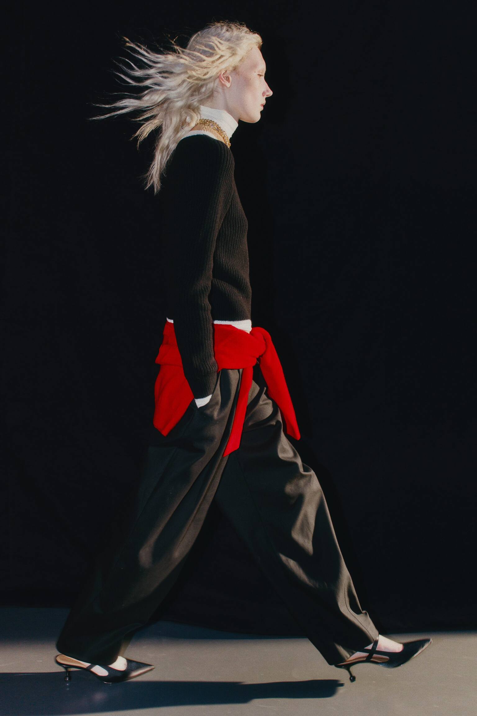 Hose mit Barrel-Bein - Schwarz - 3