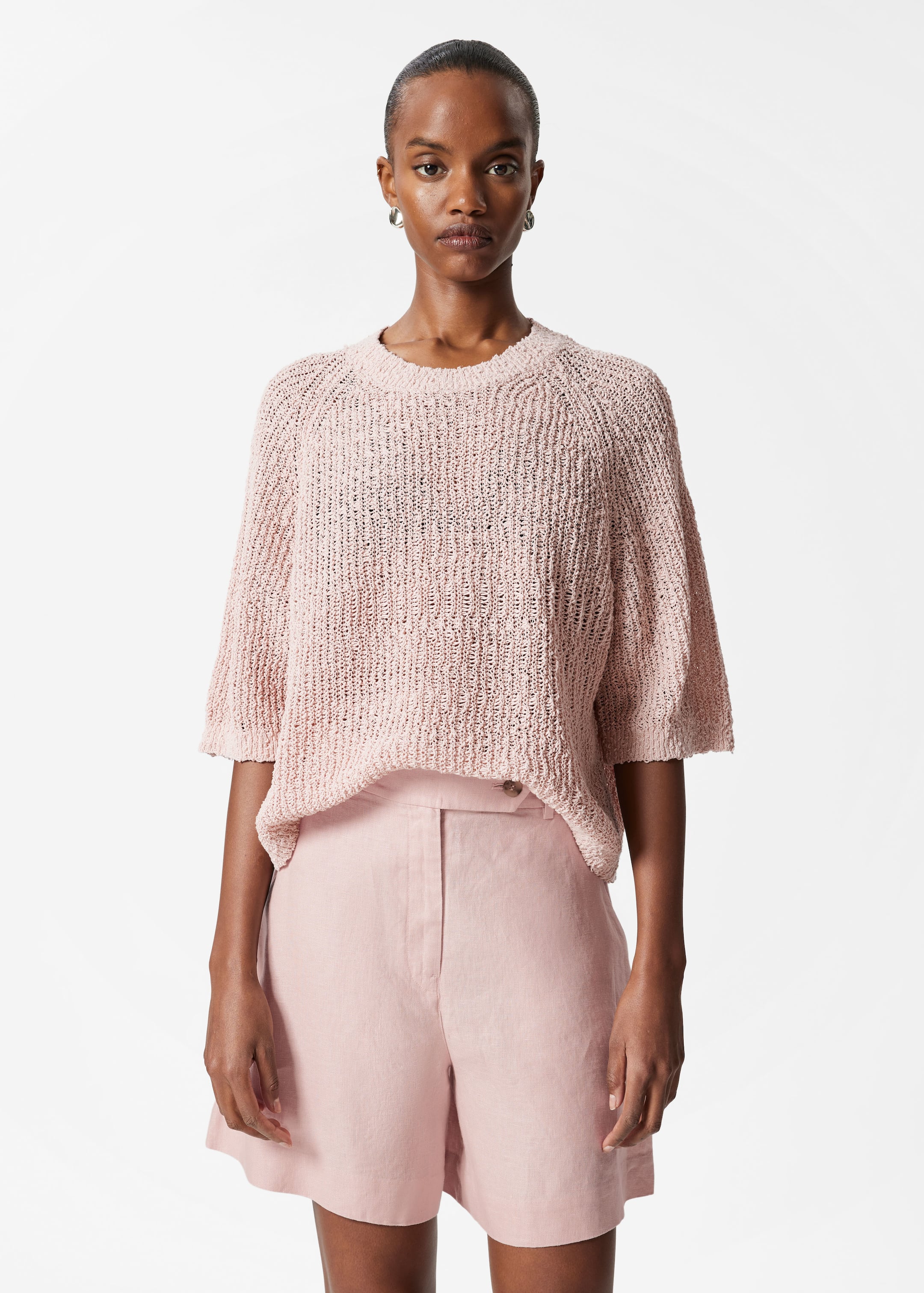 Visualizza immagine più grande: Shorts in lino - Rosa chiaro - DONNA | H&M IT 2