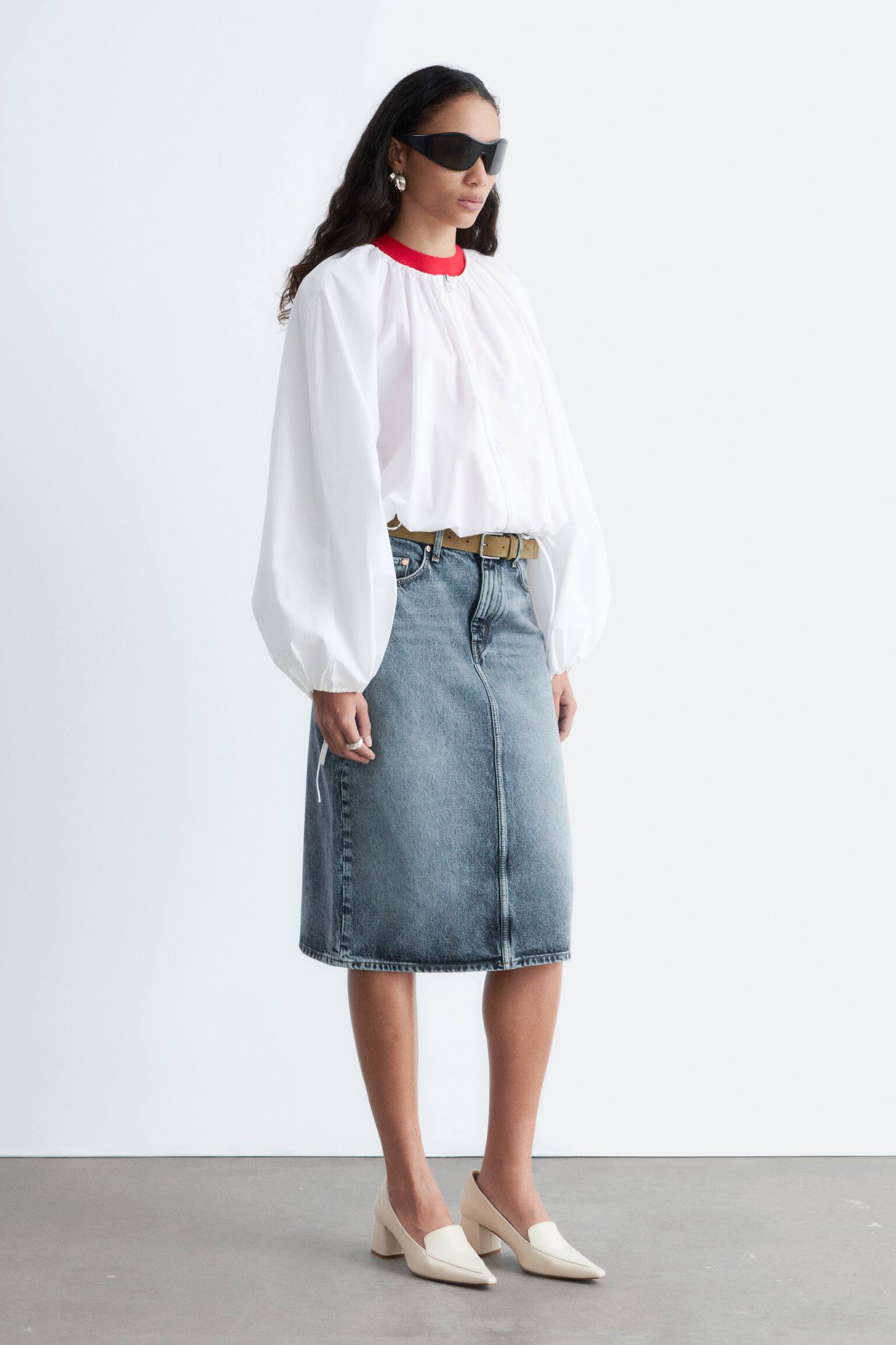 Τζιν Midi Φούστα - Dusty Blue/Ανοιχτό Μπλε - 8