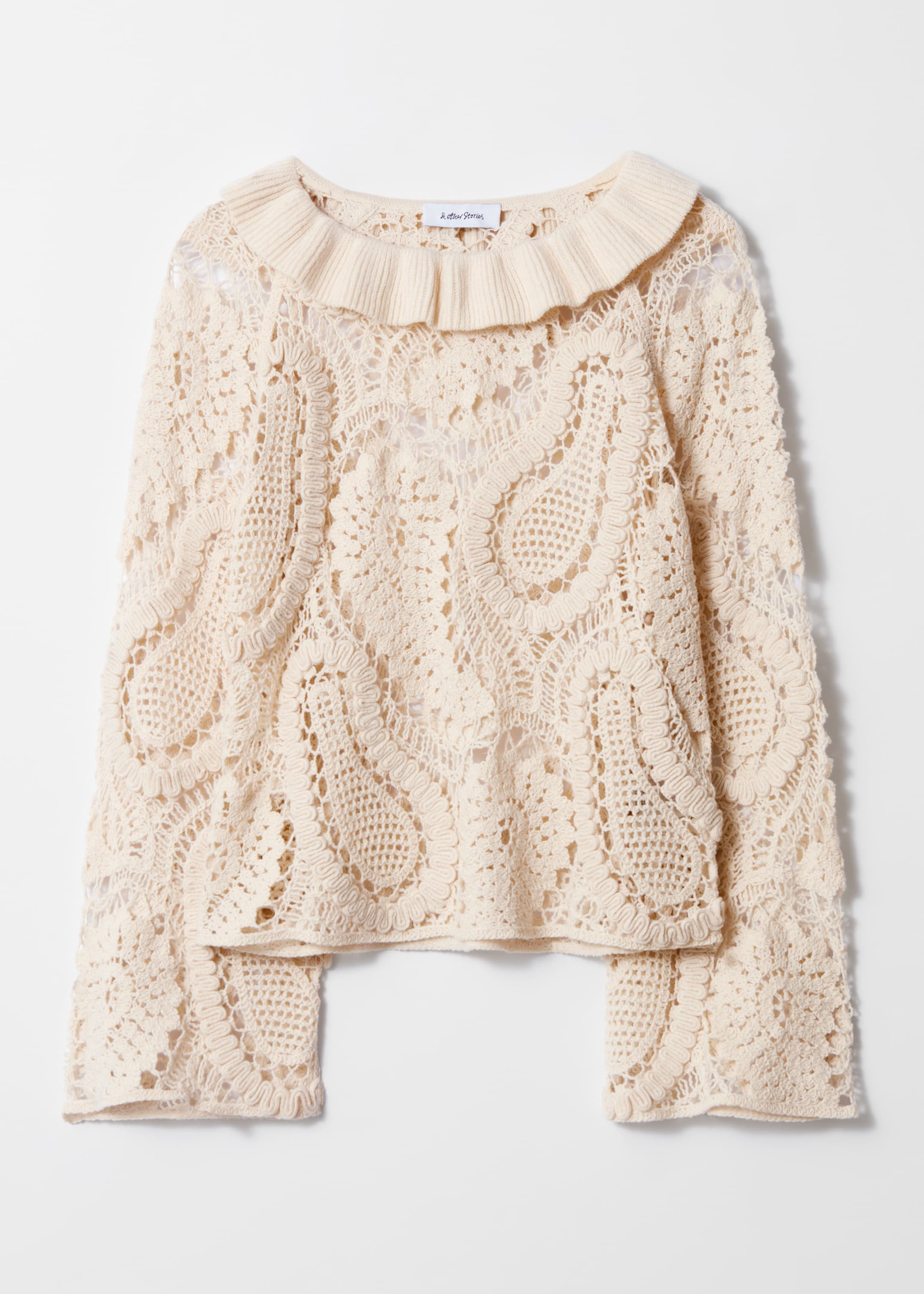 Zobraziť väčší obrázok: Blúzka s paisley háčkovaním - Béžová - ŽENY | H&M SK 1