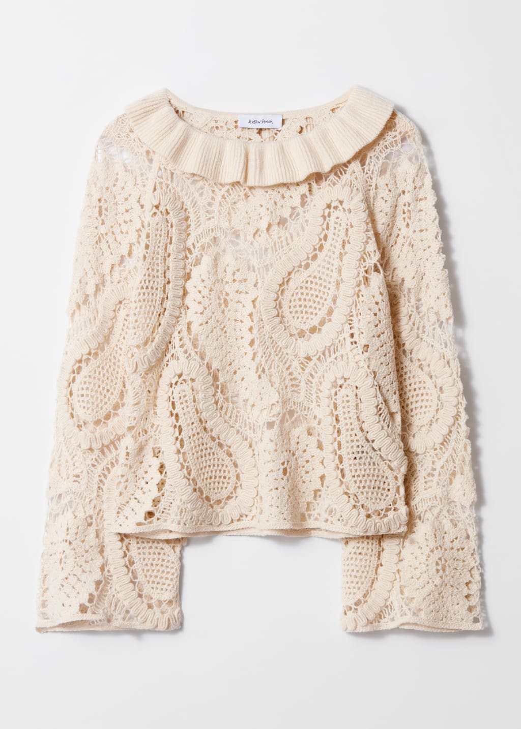Image of Blusa de ganchillo con estampado paisley