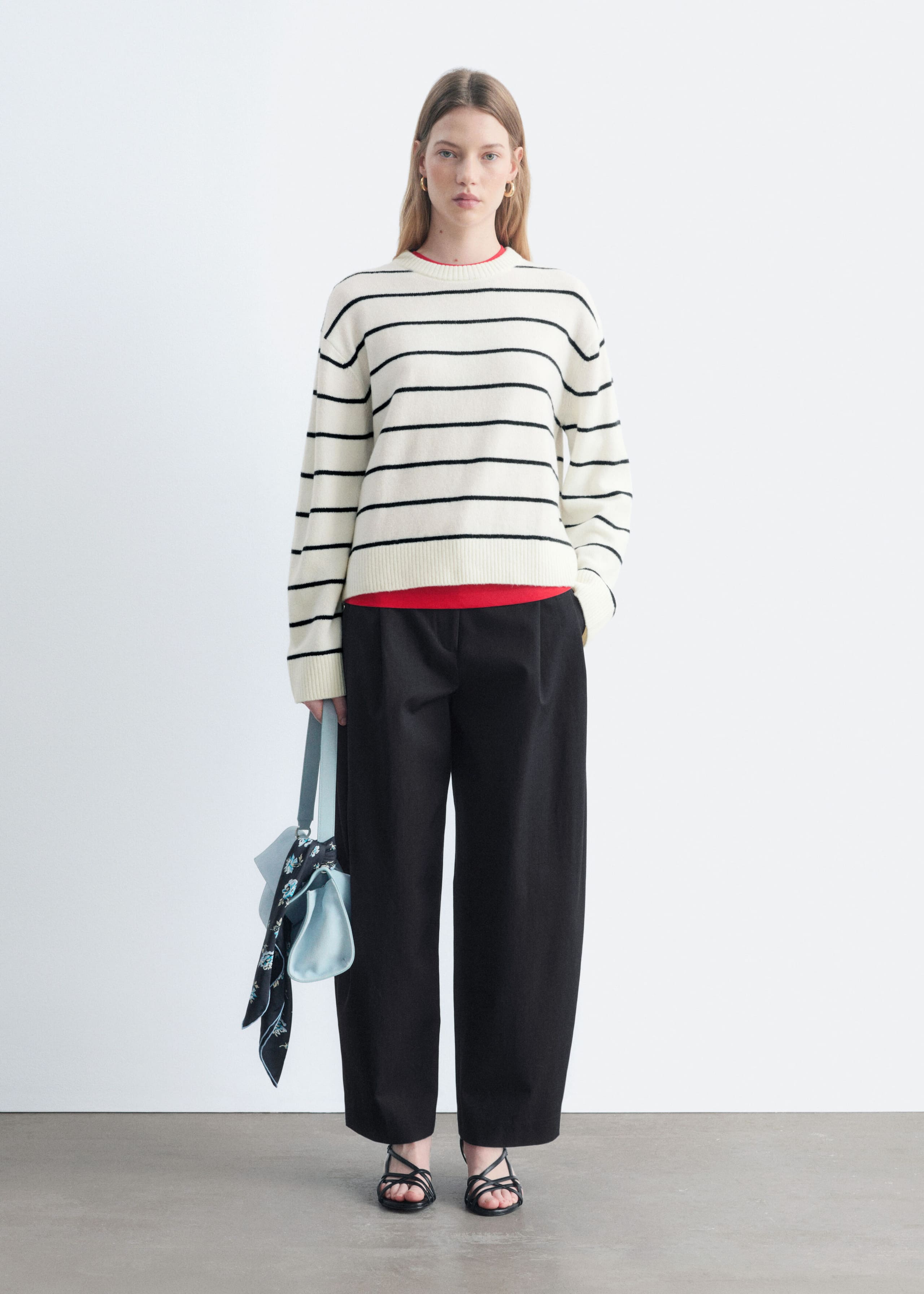 Boxy Knit Jumper - Dark Brown - Lookbook