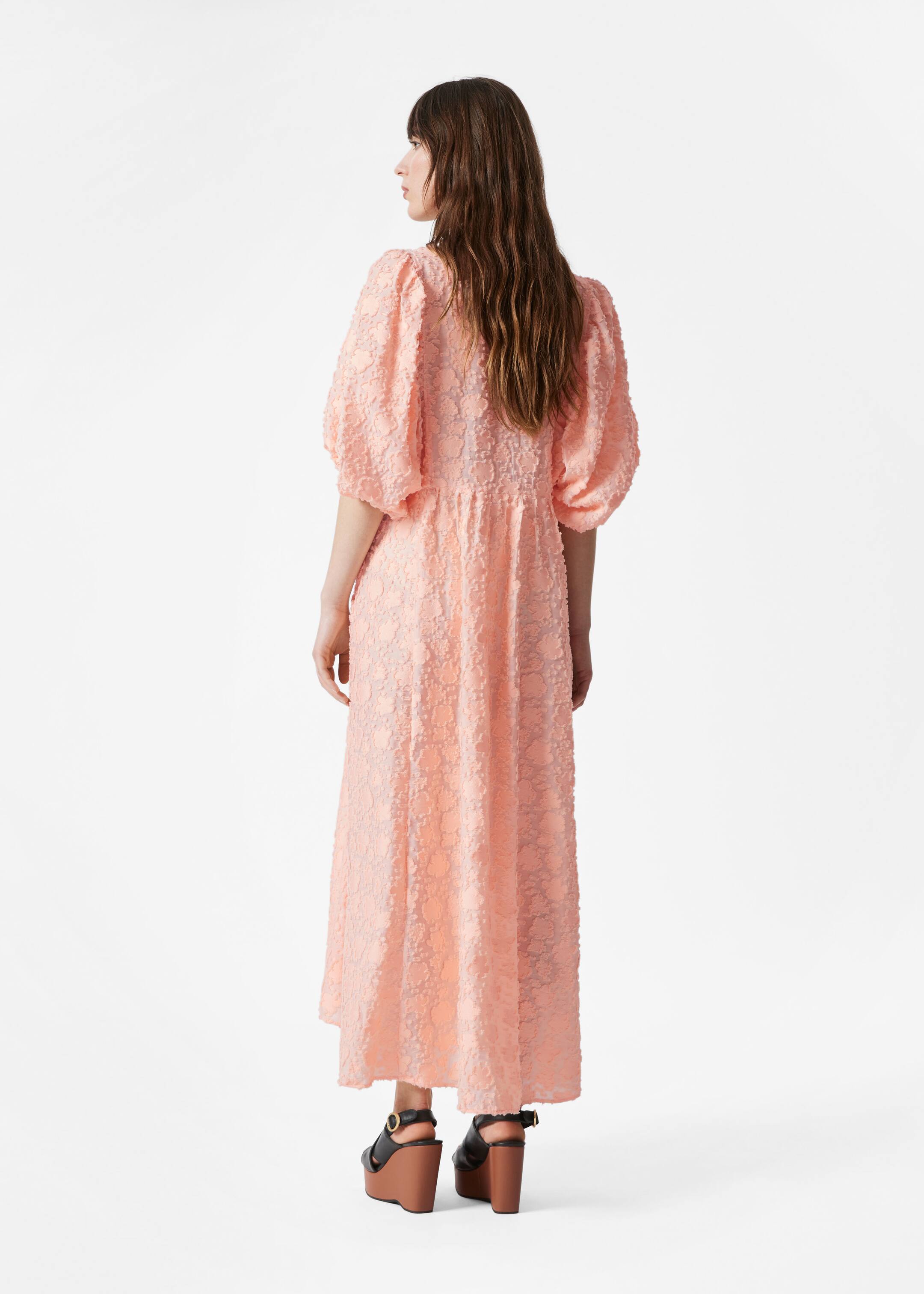 Agrandir l'image: Robe longue à manches ballon - Pêche - FEMME | H&M FR 3