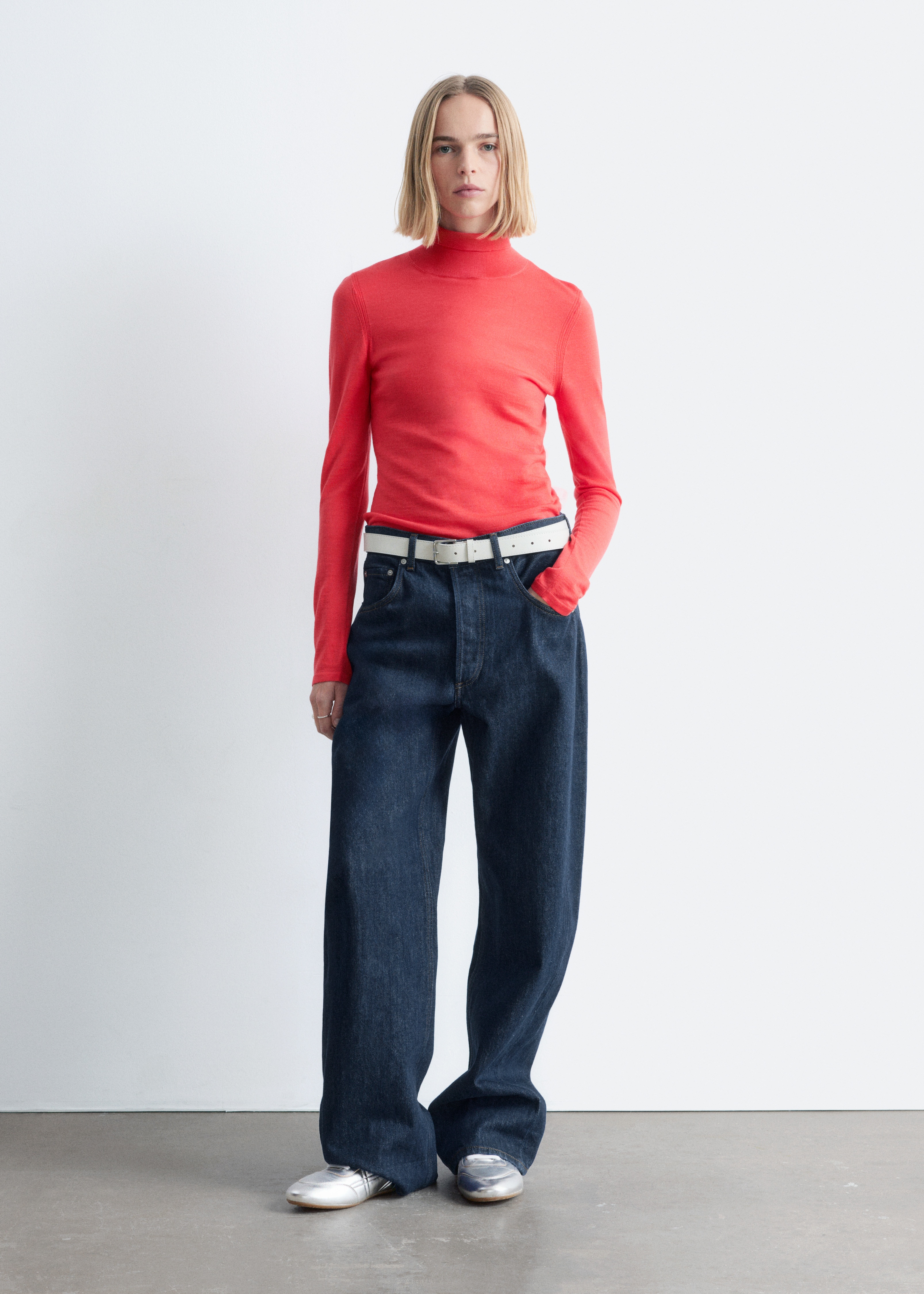 Μίνιμαλ Δερμάτινα Sneakers - Ασημί