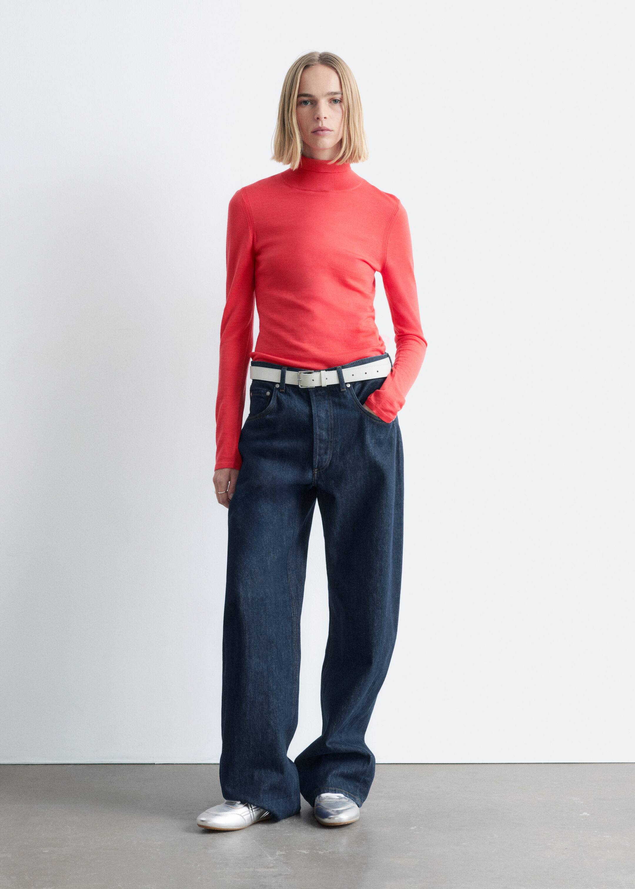 Größeres Bild anzeigen: Minimalistische Sneaker aus Leder - Silber | H&M AT 1