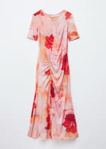 Stampa a fiori arancione/rosso