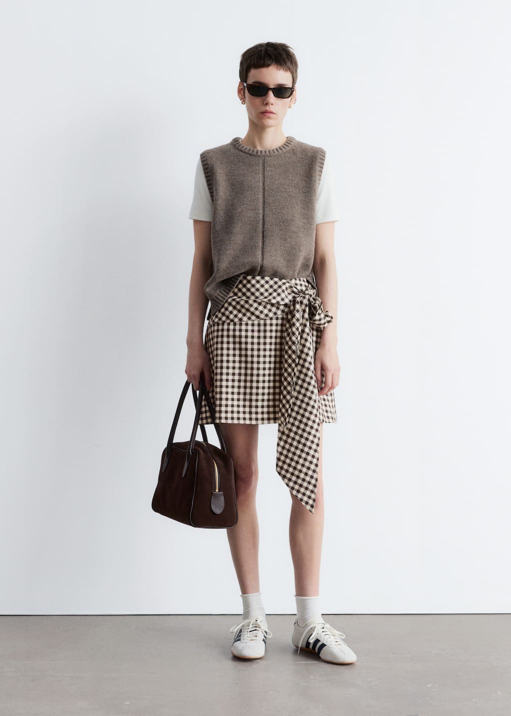Image of Checkered Mini Skirt